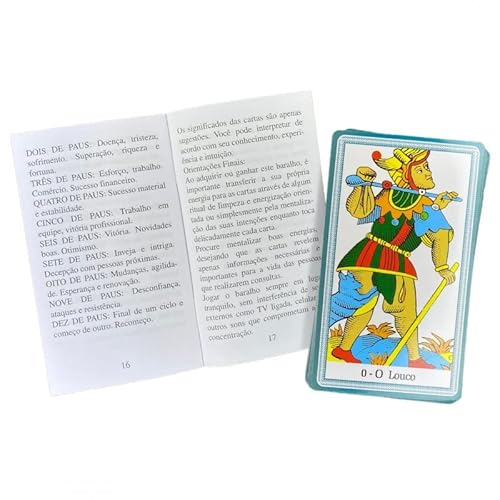 Baralho Tarot de Marselha Completo e Plastificado 78 Cartas