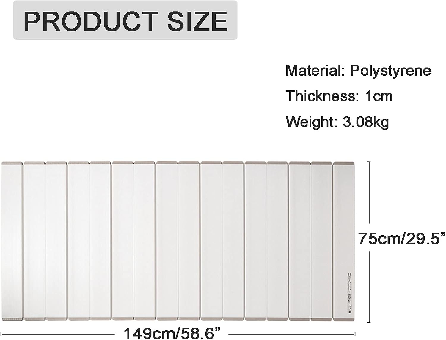 Bathtub Cover Folding Bath Tray PVC Dust-Proof Cover Insulation Board for Home SPA Experience Bathroom Shelf Bathtub Tray Bath Tub Rack White (75x149cm)