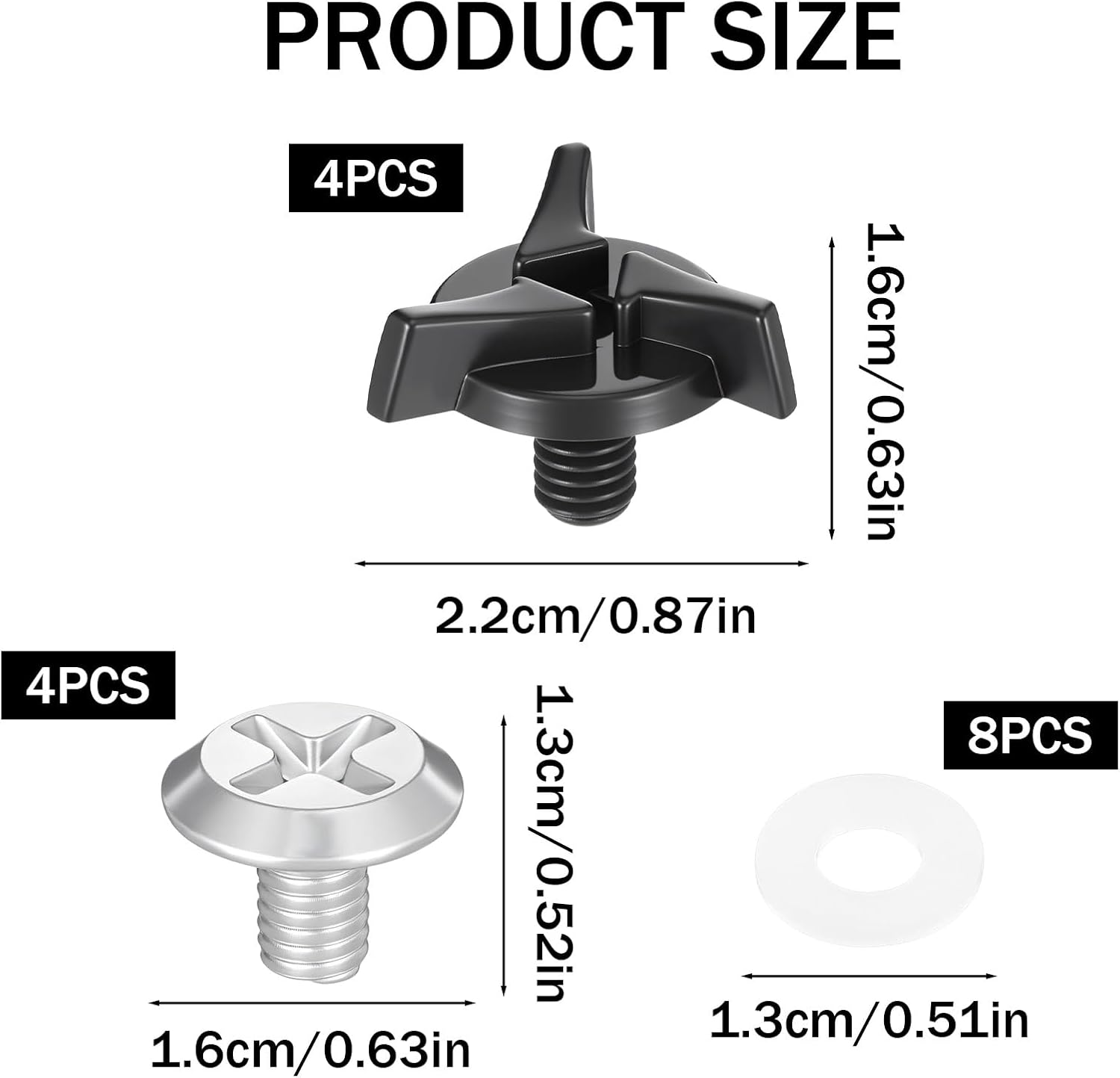 8 Pcs Motorcycle Helmet Visor Screws,Replacement Screw,Helmet Hardware Kit with Visor Clips Bolts for Bike and Motorcycle Helmets Accessories(Black, Silver)