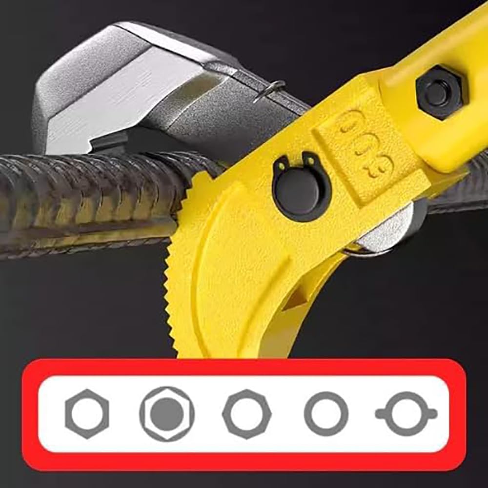 Professionelles Edelstahl-Rohrzangen-Set, 45,7 cm, langlebiger, verstellbarer Schraubenschlüssel mit rutschfestem Griff, verschleißfeste Drehwerkzeuge