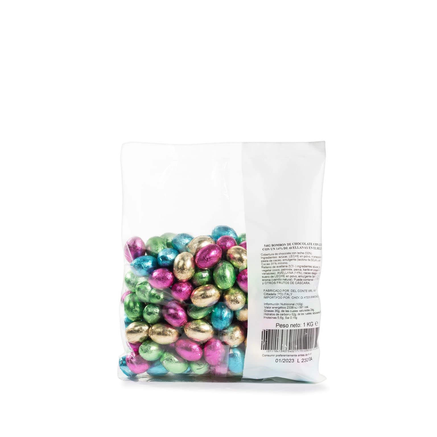 Simón Coll - Huevos de Pascua de Chocolate con Leche rellenos de delicioso Praliné de Avellanas - Bolsa de 1Kg — view 5