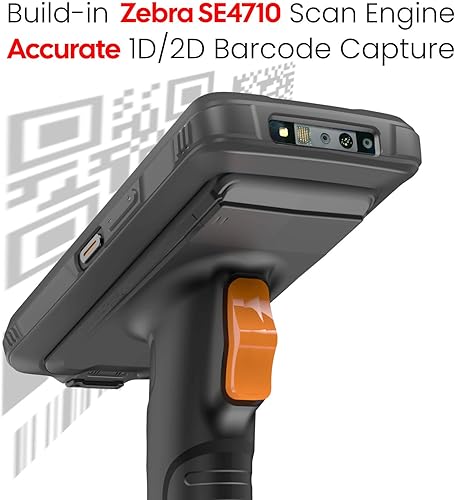 Miniatura 2 de RAYOUNGTEK Robusto Android escáner de código de barras portátil PDA computadora móvil con empuñadura de pistola, pantalla de 6.0 "Octa-Core 2.0GHz