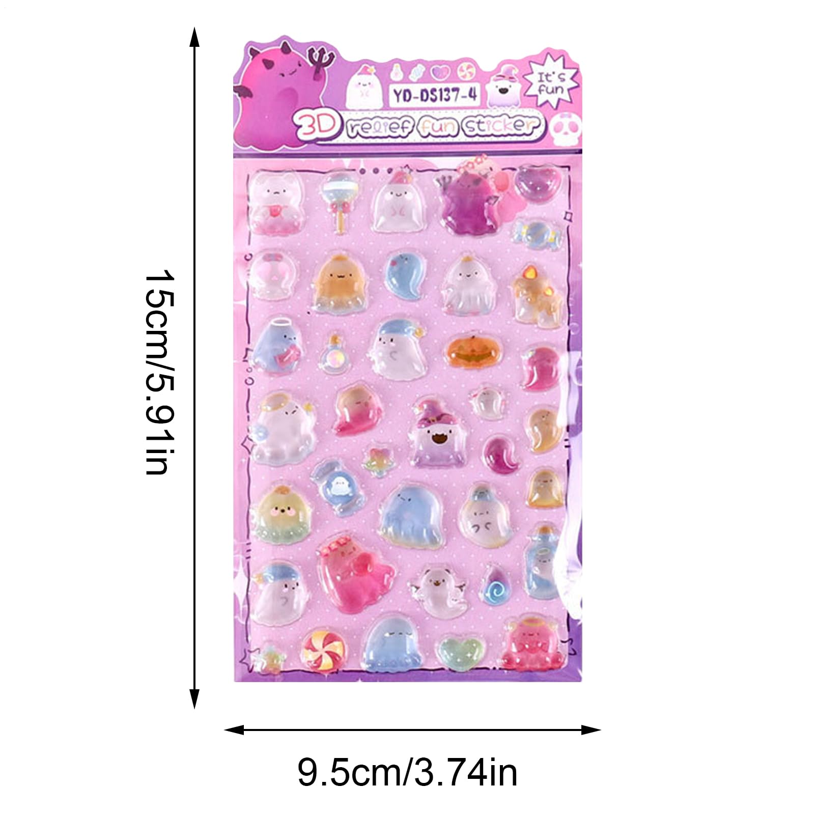 Adesivi 3D Decalcomanie Varie | Motivo Animali in Stile Fumetto per Ragazzi Ragazze Bambini Diario Creativo Quaderno Custodia Telefono Valigie