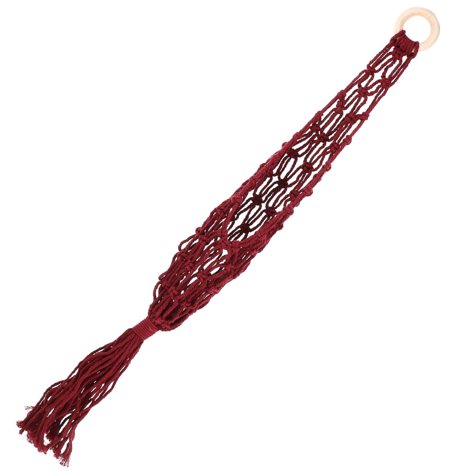 SHOWERORO Macrame Hanging Fruit Basket Handwoven Storage Organizer for Kitchen Multi Function Vegetable Holder Rope Design for Home Housewarming