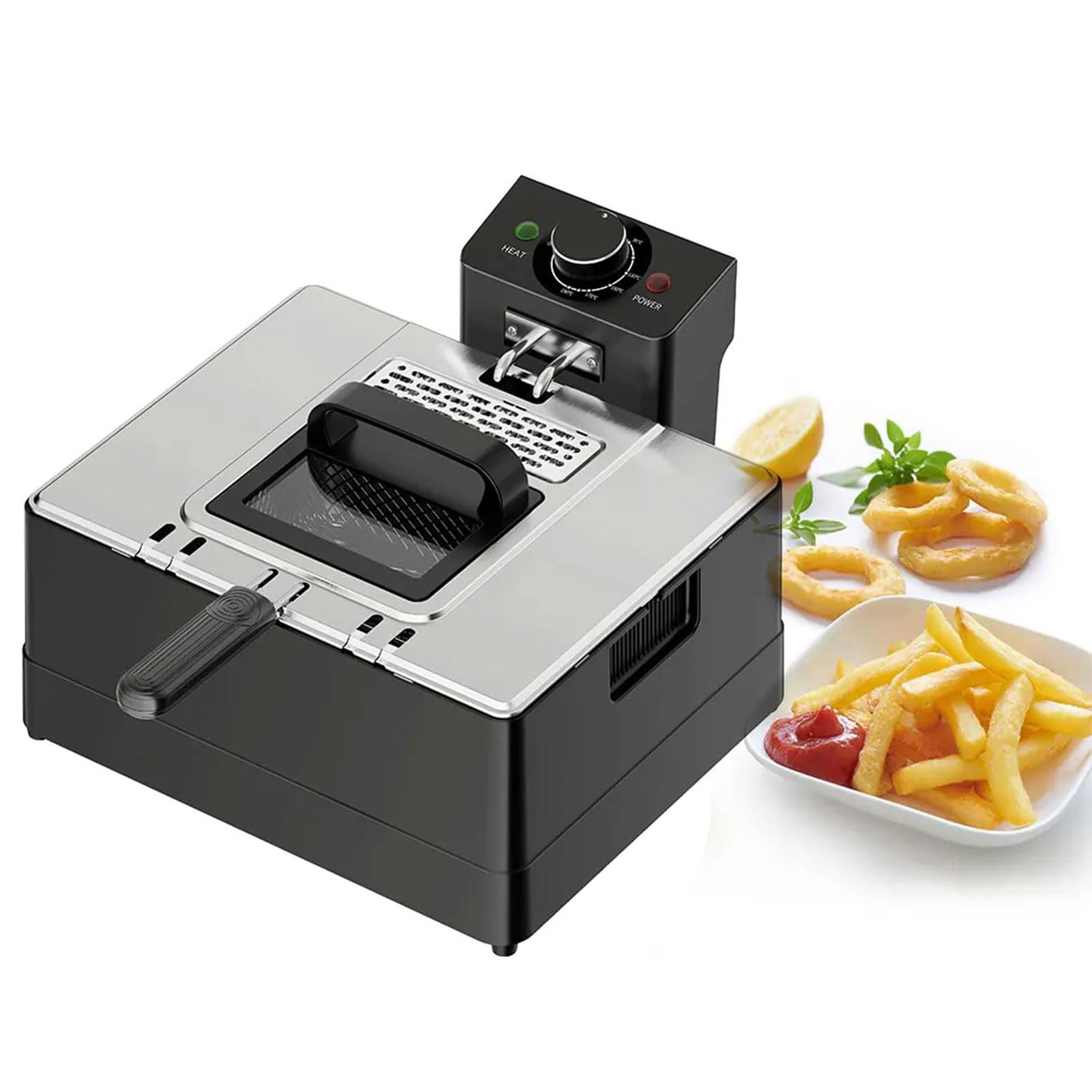Friteuse electrique performante avec panier amovible pour de grands repas de famille