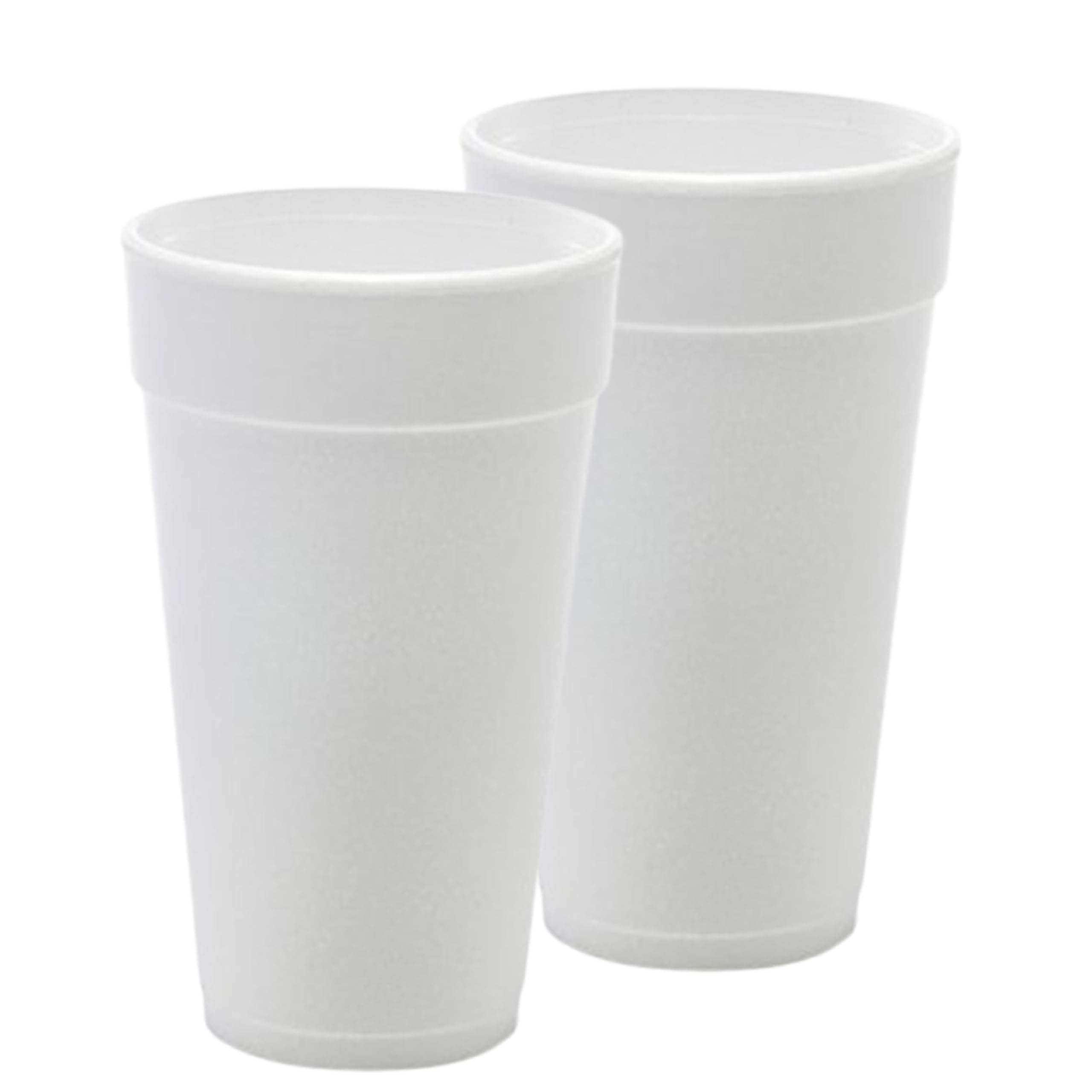 Pantryware Essentials 20oz Disposable White Foam Cups – Pack of 25 | Insulated Hot & Cold Drinking Cups | Ideal for Coffee, Tea, & Beverages