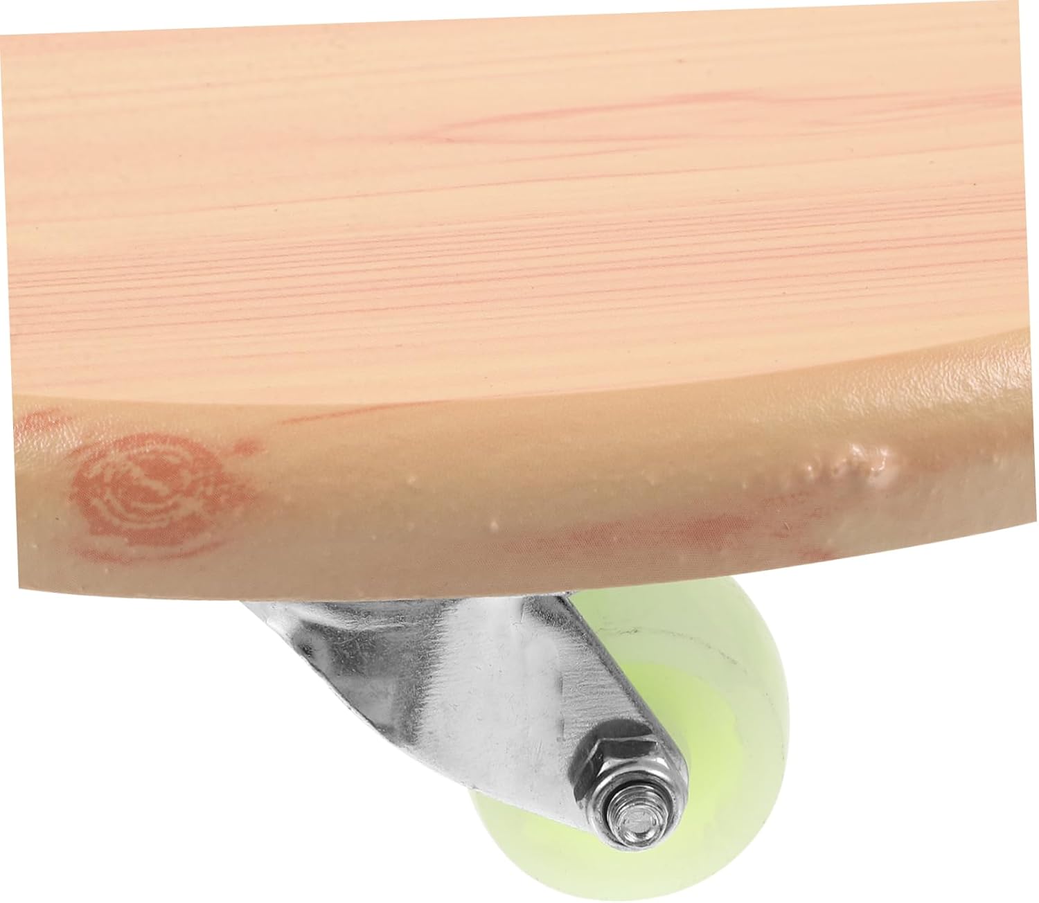 Low Rolling Stool with Wheels Swivel Chair for Adults Wood Construction Compact Design for Home Office Salon and More