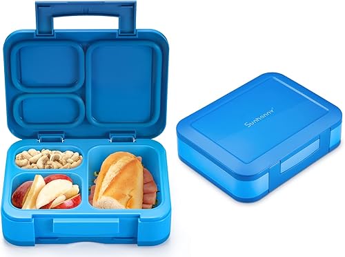 Bento Box - Lonchera para adultos 389fl oz30 oz para adultos hombres mujeres niños recipientes para almuerzo 4 compartimentos con divisor extraíble