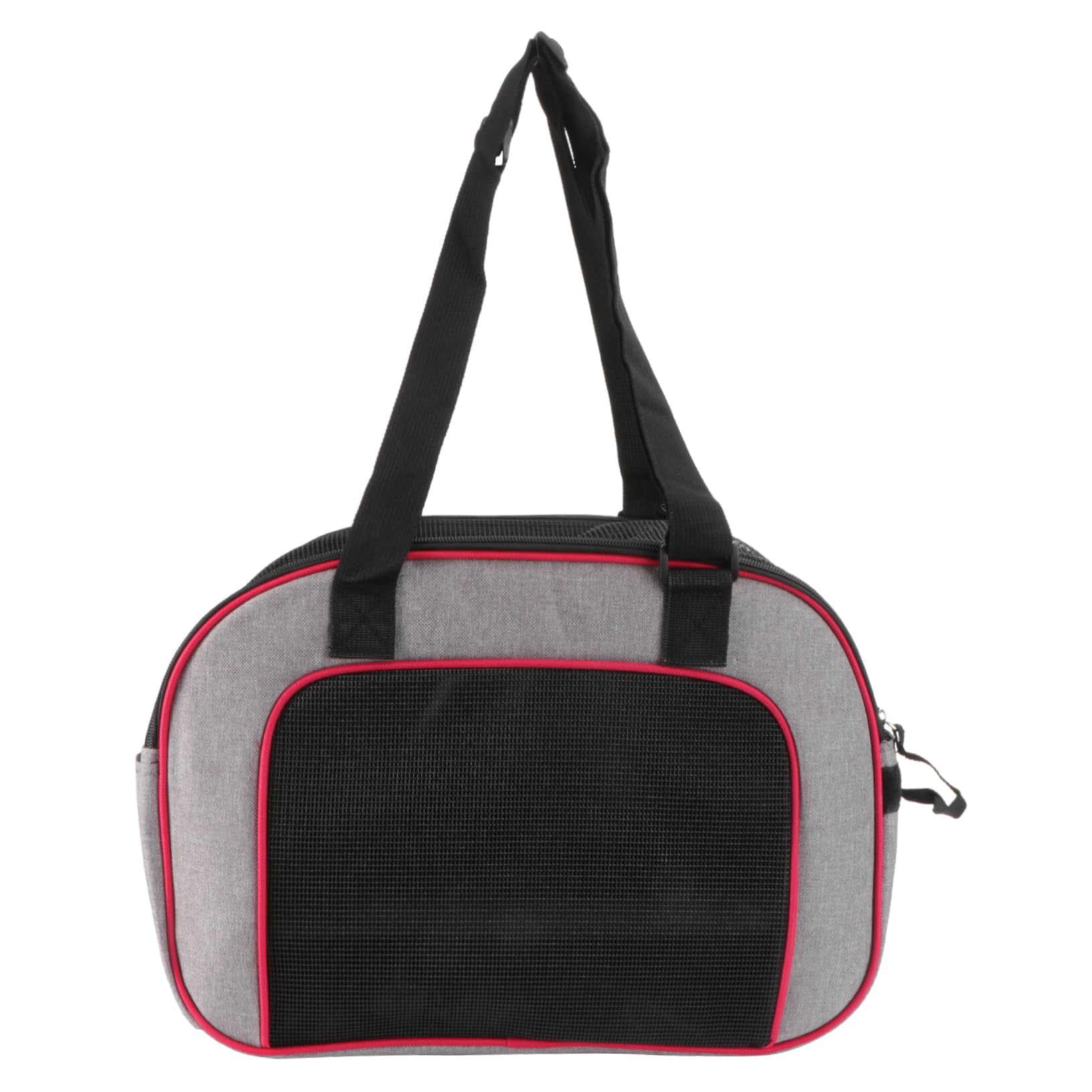 Bolsa de mano portátil para mascotas y organizador de accesorios de perro rojo