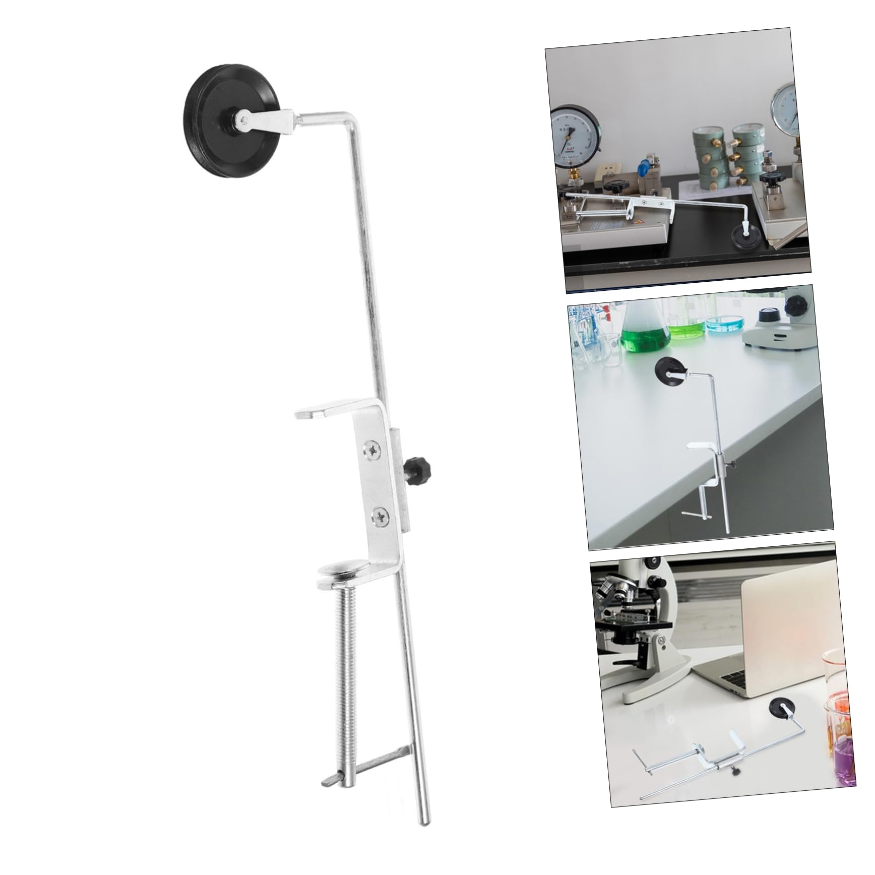 MAGICLULU Set Morsetto Da Tavolo e Puleggia Sperimentale in Metallo Per Laboratorio Didattico Di Fisica Supporto Morsetto Da Scrivania Regolabile Per Esperimenti Educativi Robusto e Preciso