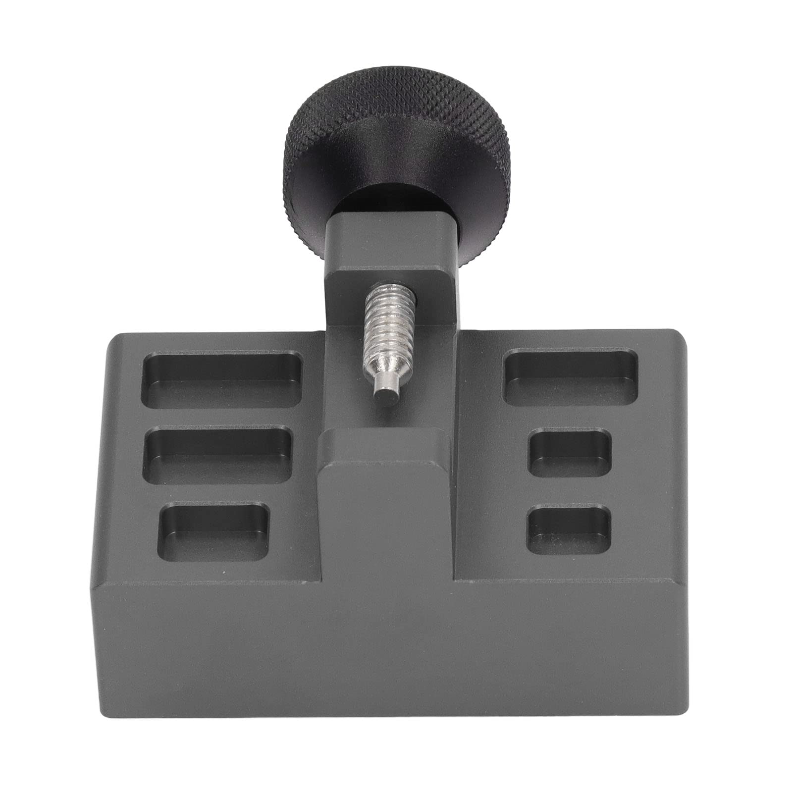 Omabeta Juego de Prensa de Hebilla de Reloj, Herramienta de Aleación de Aluminio de Primera Calidad para Ajuste de Correa, Kit de Reparación para el Hogar, 1 Herramienta, 6 Moldes