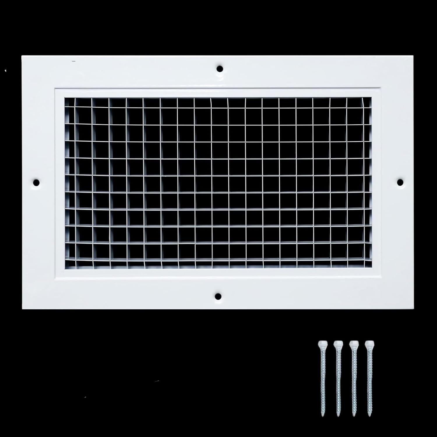 10'' x 6'' Aluminum Eggcrate Return Grille, Modern/Minimalist Style, Fits 10'' x 6'' Duct Opening, Compatible with Air Conditioner, Heat Pump, Furnace