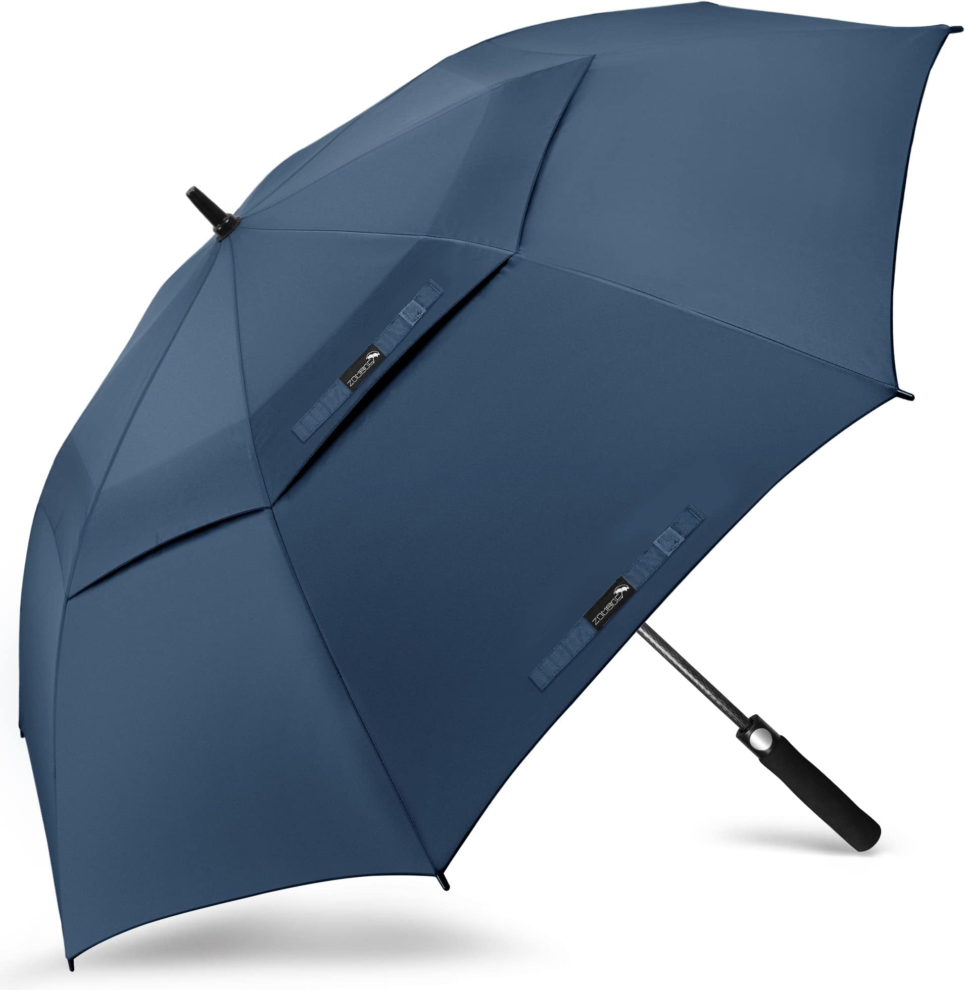 ZOMAKE Large Golf Umbrella for Rain, Windproof Auto Open Double Canopy, 47-57" Wide Canopy, 37-43" Folding Length for 2-3 People Golf Sports Business Family Use