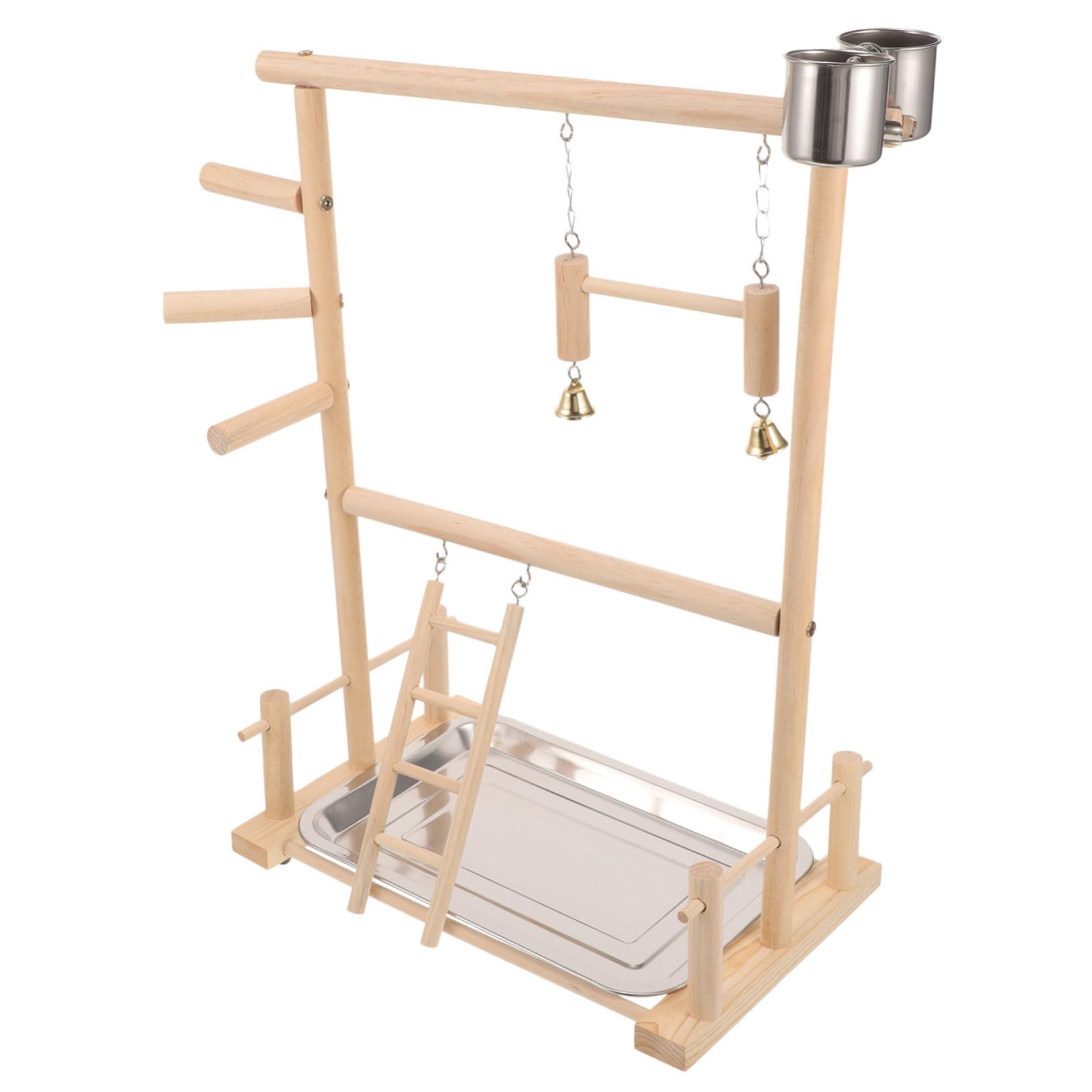 Beaupretty 1juego Percha para Aves Estación De Interactiva para Periquitos y Aves Pequeñas Soporte De Entrenamiento para Juguete Masticable y De Diversión