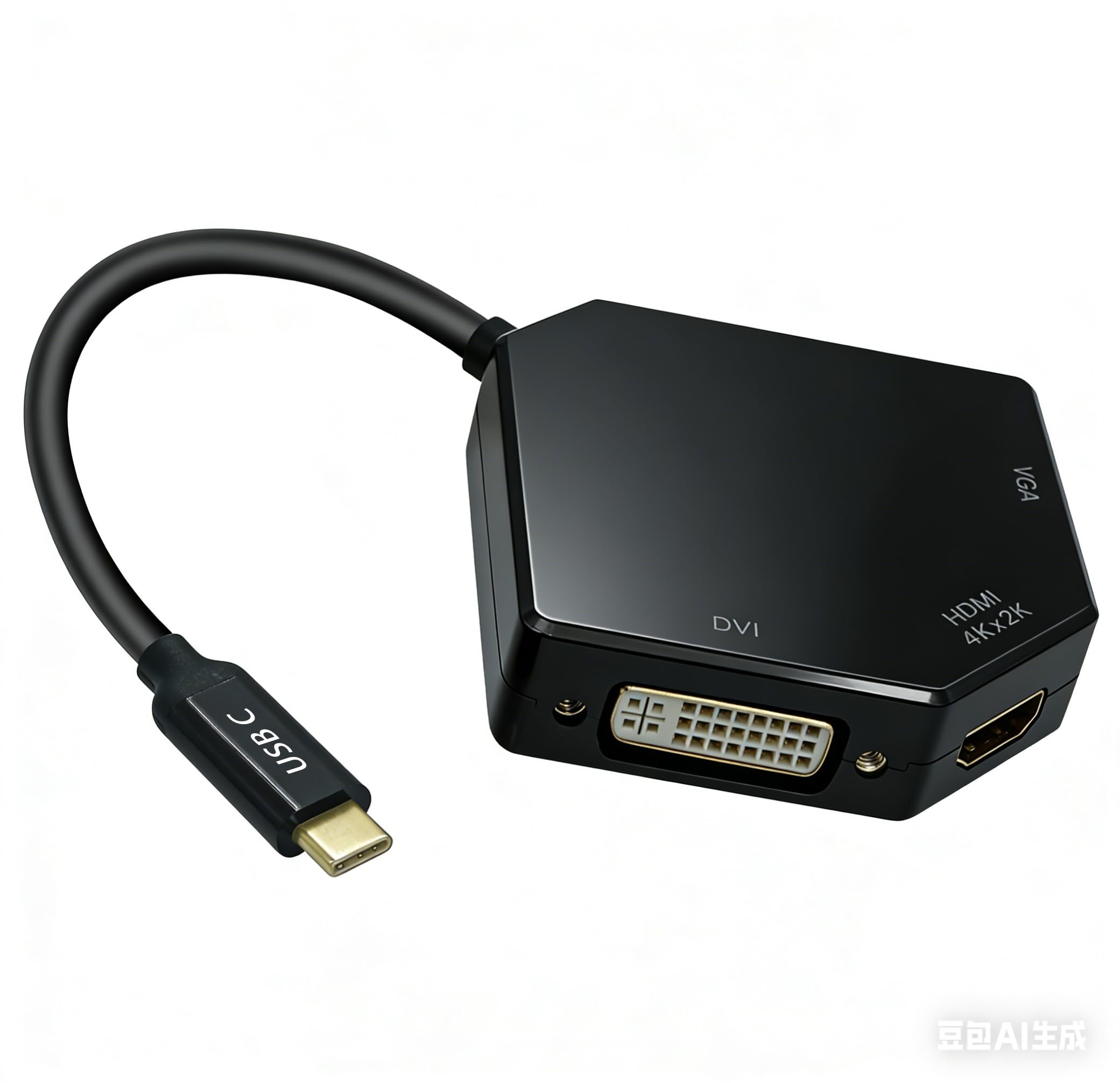 USB C to HDMI/DVI/VGA Multiport Adapter Converter UHD 4Kx2k @ 30Hz, Thunderbolt 3 Compatible, USB Type C to HDMI, USB-C, USB Type-C (U444-06N-HDV4K)-image-11