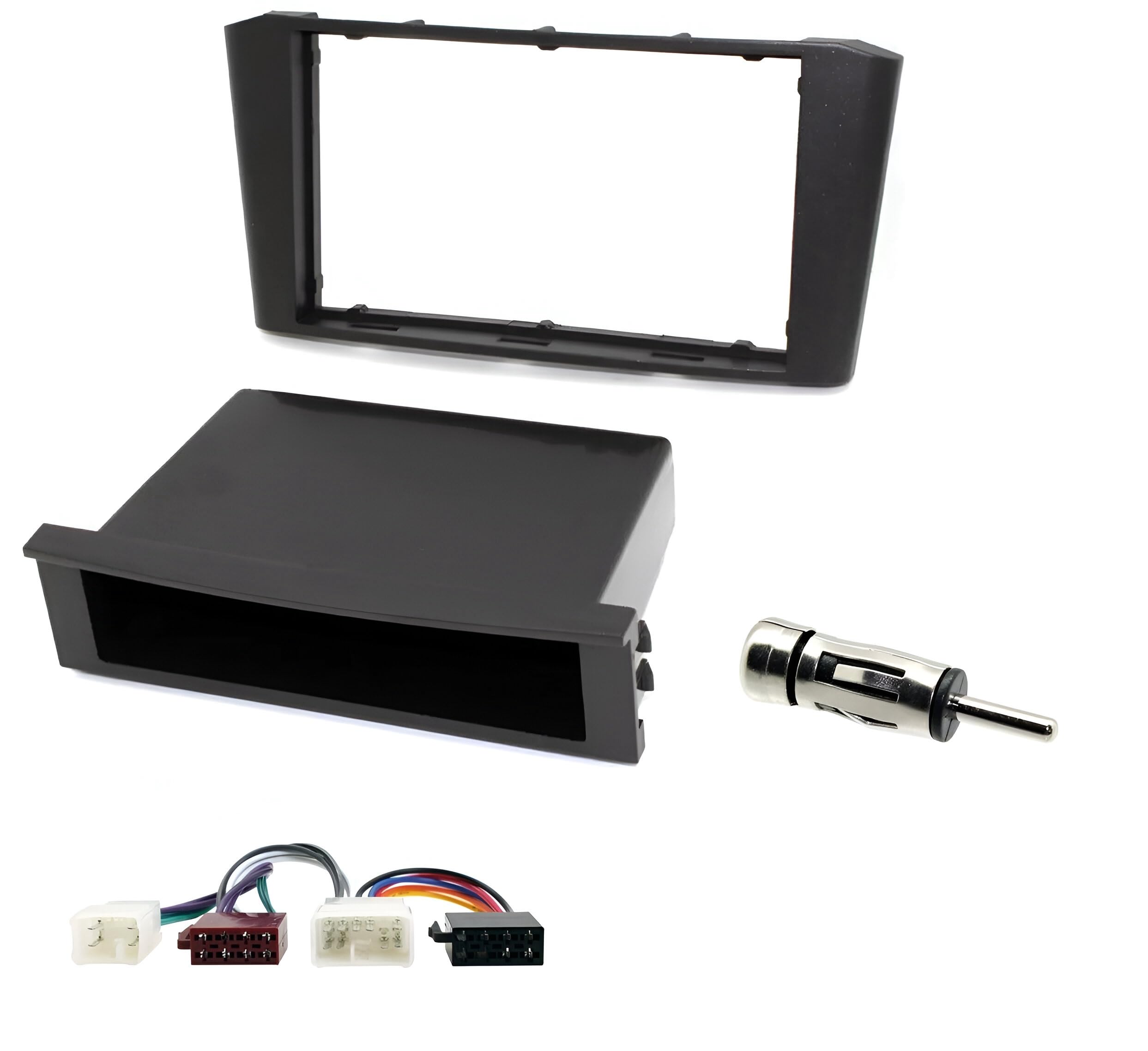 sound-way Kit Montaje Autoradio, Marco 1 DIN / 2 DIN Radio para Coche, Adaptador Compatible con Toyota Avensis (T25) 2003-2009