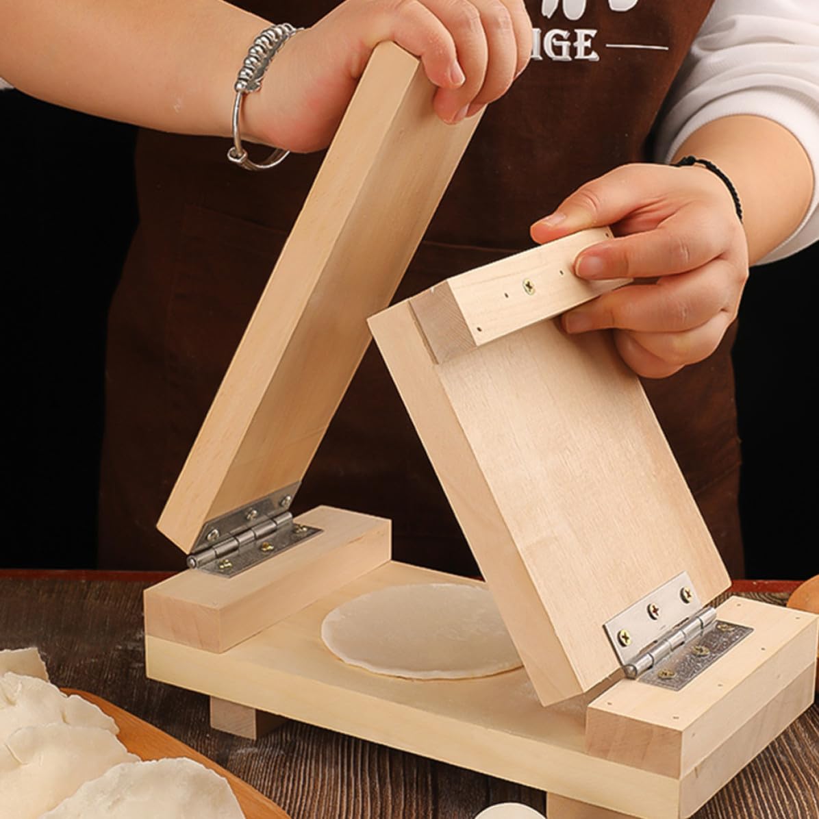 Holz Teigtaschenform für Haushalt, Kreative Teigpresse