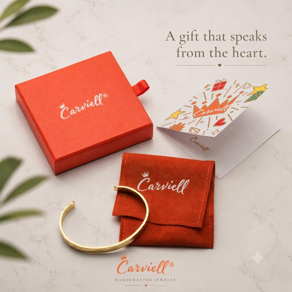 Carviell Pulseras para mujeres, regalos personalizados para ella, mamá, mejor amiga, brazalete de amistad inspirador para adolescentes, grabado, joyería de regalo de cumpleaños, Adjustable, Sin gemas.