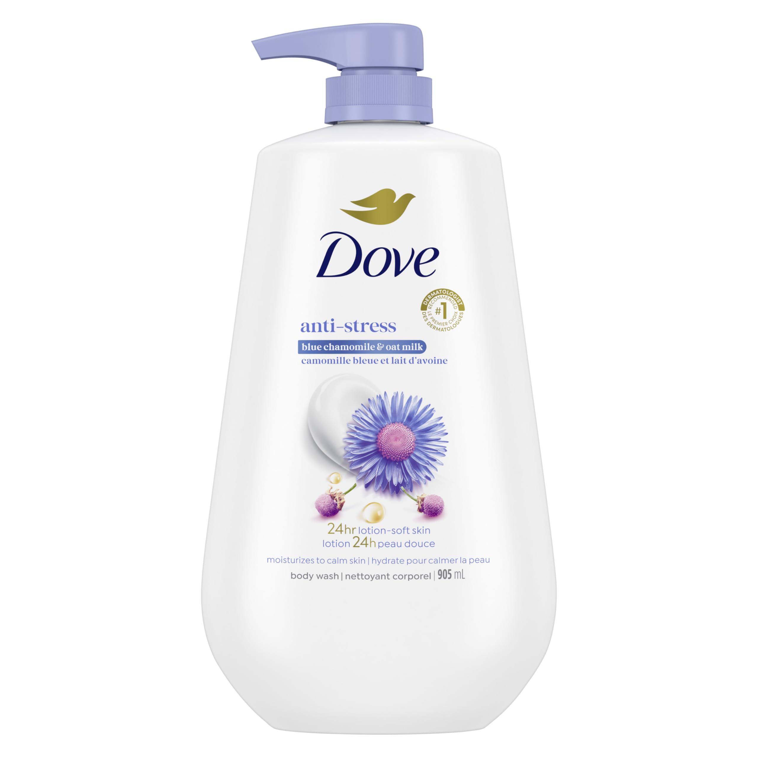 Dove Anti-Stress Body Wash with Pump for 24hr Lotion-Soft Skin