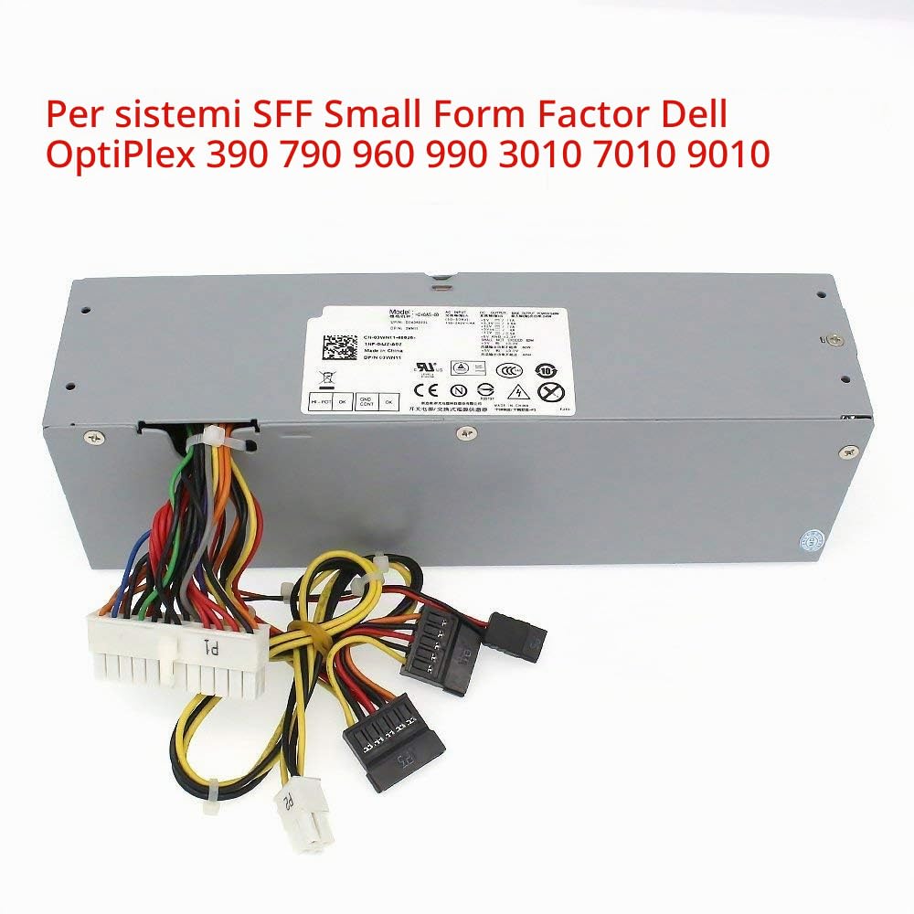 240W Alimentatore per DELL Optiplex 390 790 960 990 3010 7010 9010, solo per Piccolo Fattore di Forma SFF Sistemi H240ES-00 D240ES-00 AC240AS-00 AC240ES-00 DPS-240WB L240AS-00 H240AS-00 3WN11 PH3C2