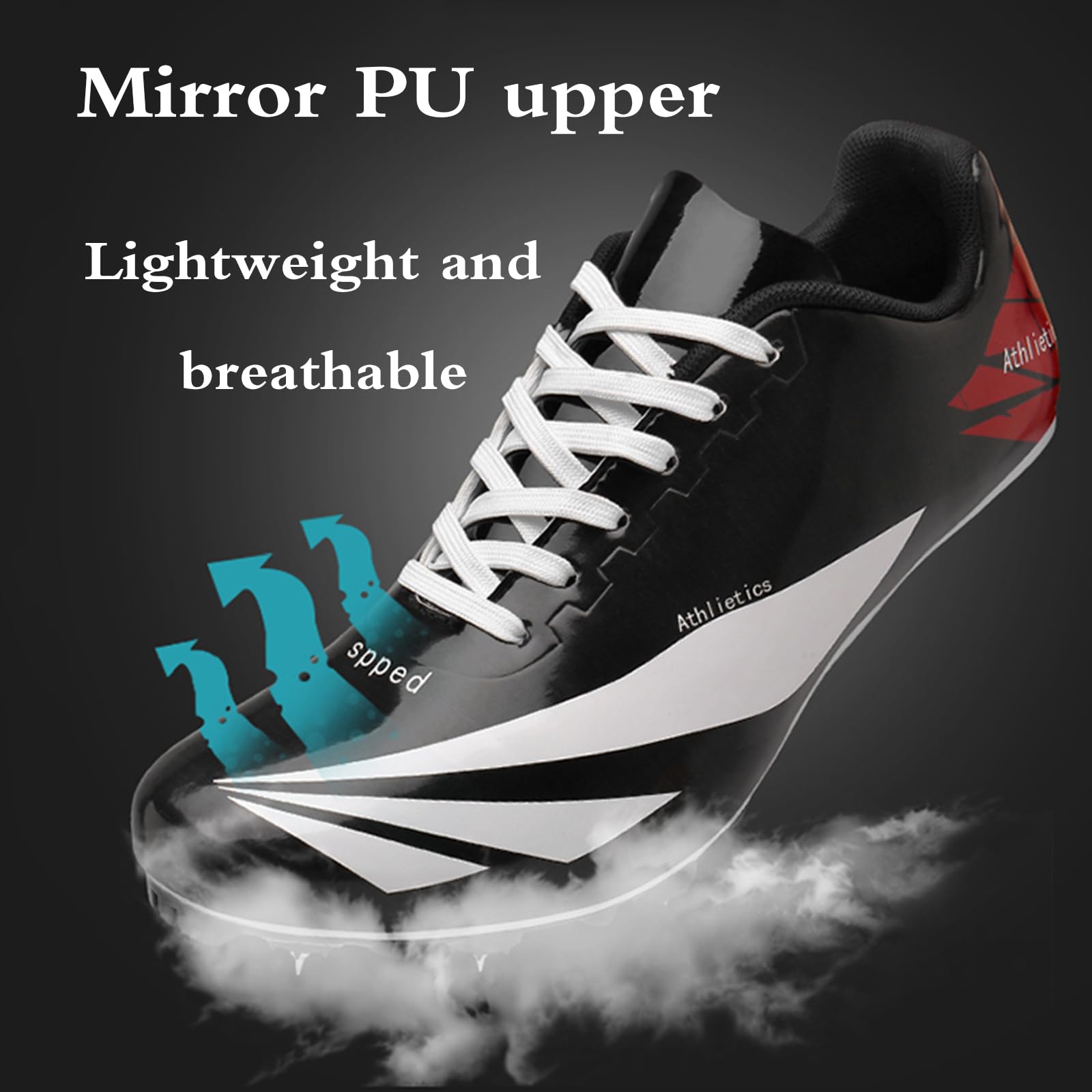 Atletismo 8 Clavos Zapatillas,Zapatos con Clavos Pista Campo,Clavos De Running,Transpirable CóModo Antideslizante Ligero,PortáTil,para Hombres,Mujeres JóVenes Atletismo,Correr