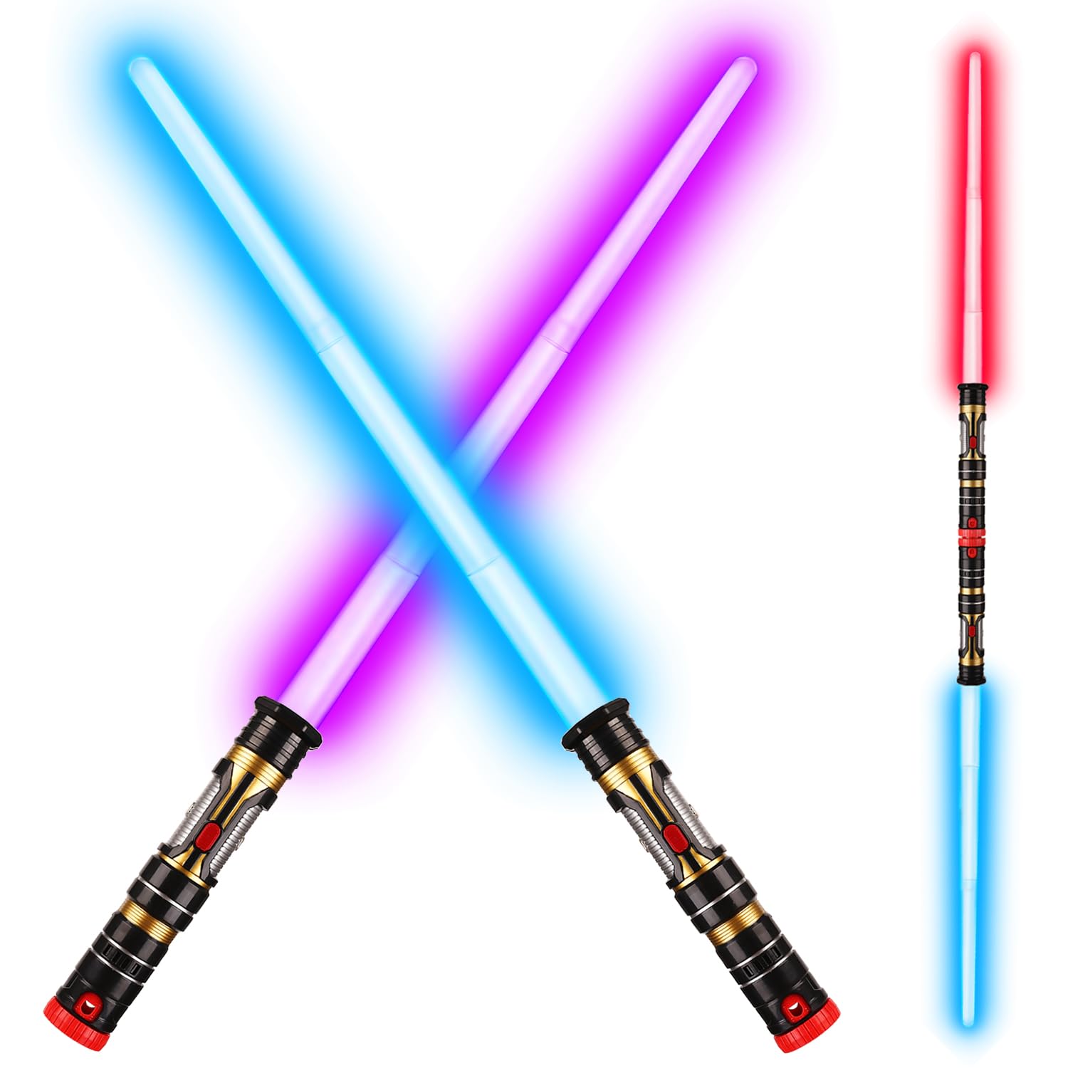 Amazon.com: 2-in-1 Light Up Swords Dual Saber(3 Color Changing Led