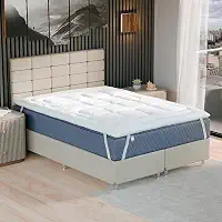 Pillow Top Casal Queen King Size Solteiro Fibra De Silicone 400 Fios Protetor Toque Macio Aveludado (Solteiro)