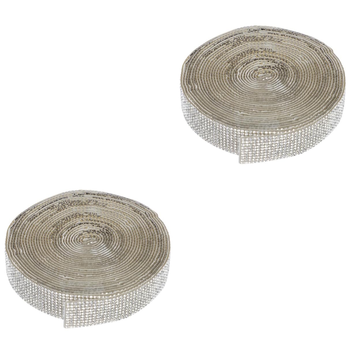 Tofficu 2stücke Selbstklebendes Strassband Für -projekte Yards Glänzende Kristall-rhinestone-borte Für Hochzeitsdekoration Kostüme Handwerk Und Mehr Reihen Breit