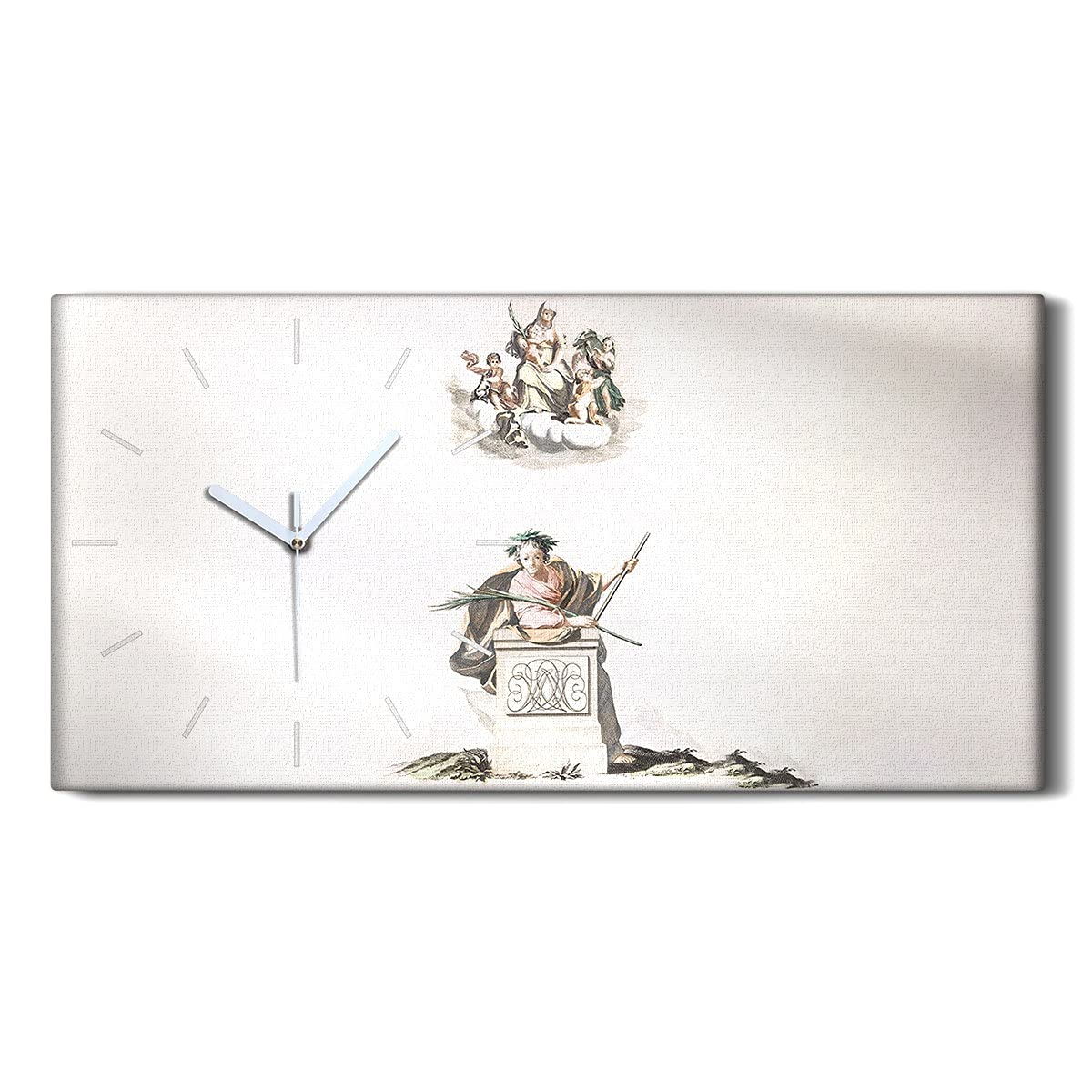 Horloge sur Toile Ne Pas Tic Tac pour Dormir en Silence 60x30cm