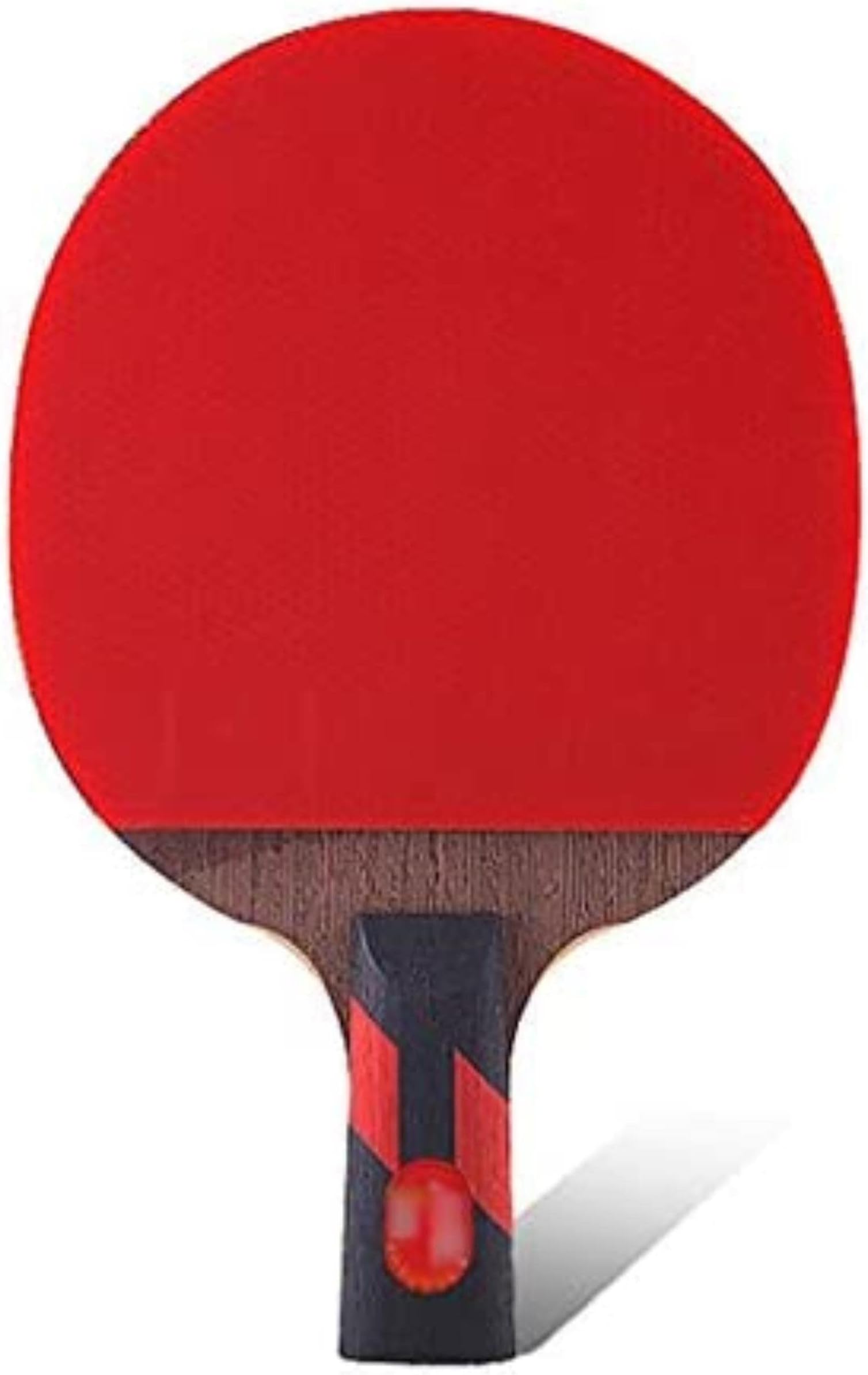 Ping Pong Paddle Seven Star Single Shot Suitable for Beginner Professionals and Amateurs Indoor or Outdoor Table Tennis Paddle Set (Color : Black Red, Size : Straight shot)