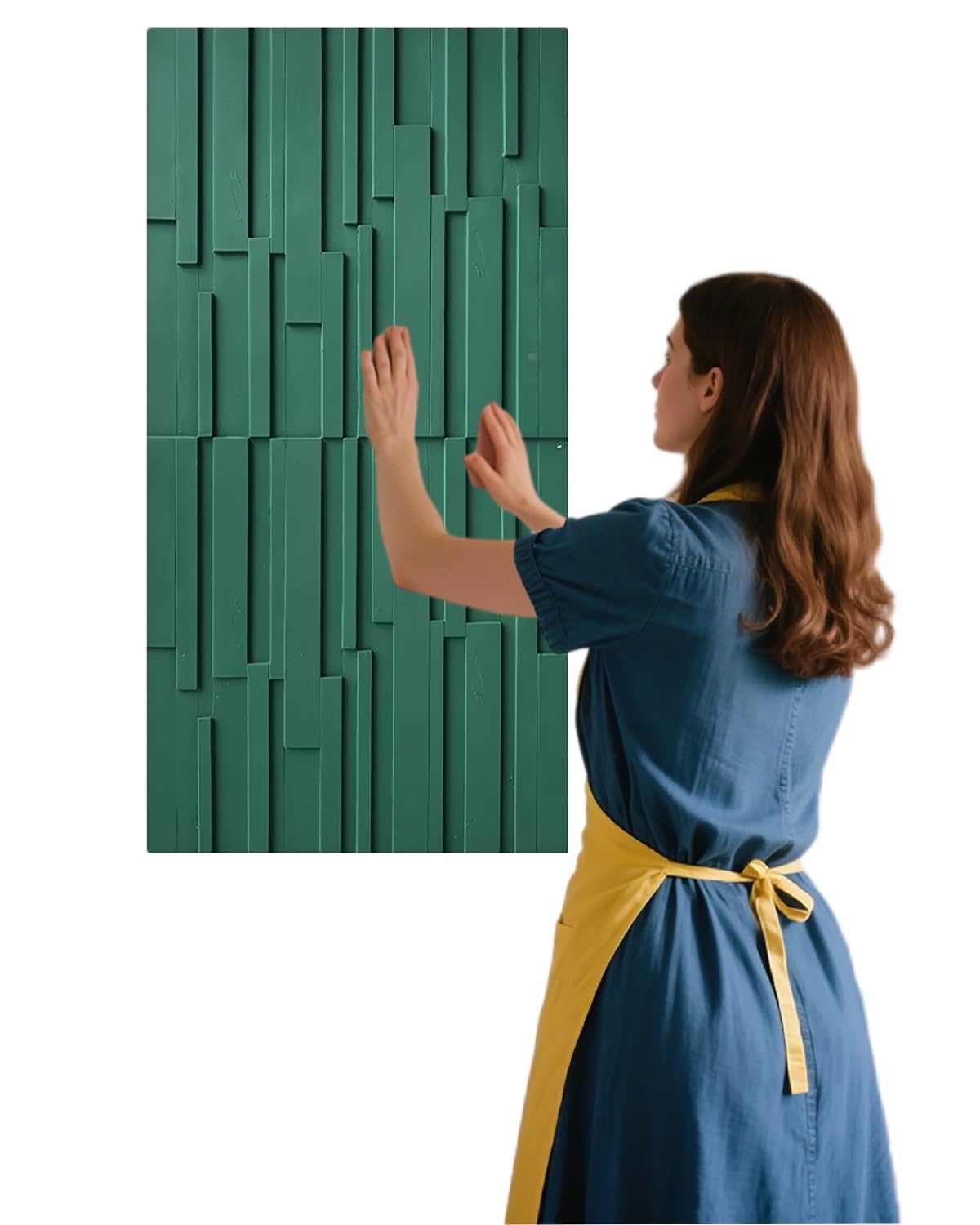 Pannelli da parete 3D per decorazione d'interni, pannelli impermeabili in cemento con finta boiserie, rivestimento per la casa con finitura testurizzata