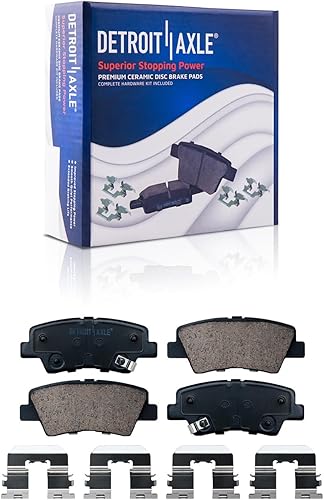 Miniatura 3 de Detroit Axle - Pastillas de Freno para Hyundai Elantra Coupe GT Veloster Kia Forte Koup Forte5, Pastillas de Freno Cerámica Delanteras y Traseras