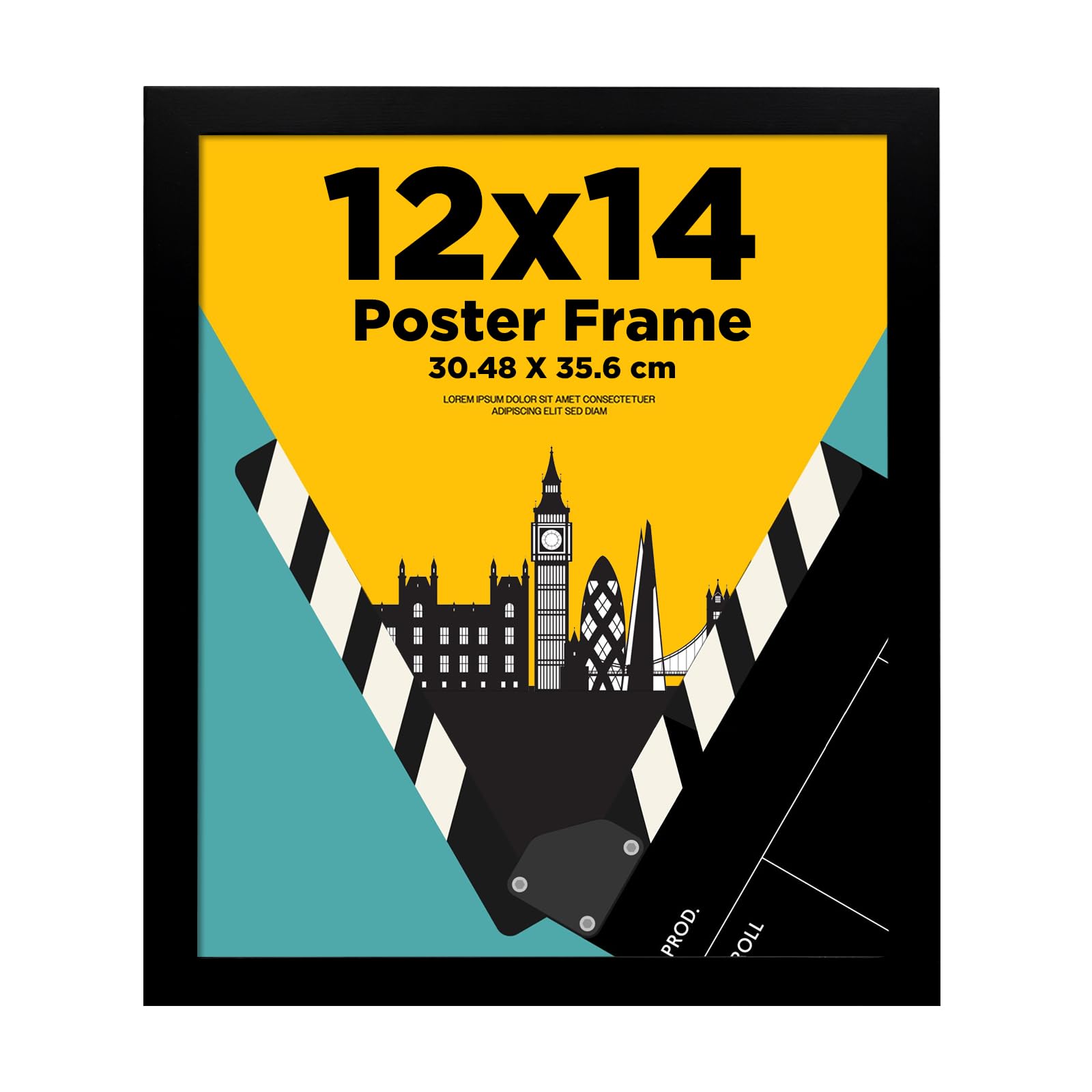 EGOFINE 14x12 Picture Frames - Made of Solid Wood for Table Top and Wall Mounting Black โ image 1