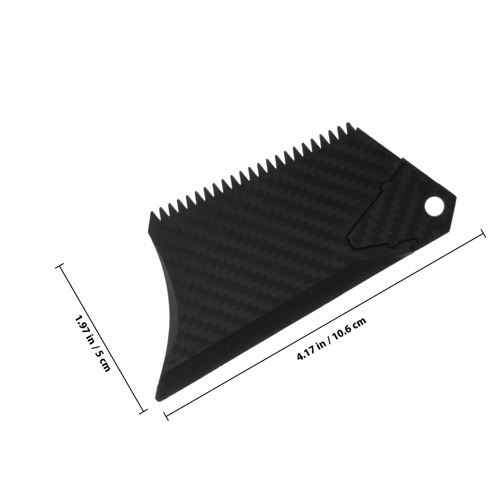 Peine Trapezoidal para Cera de Tabla de Surf con Textura de Carbono, ABS Resistente
