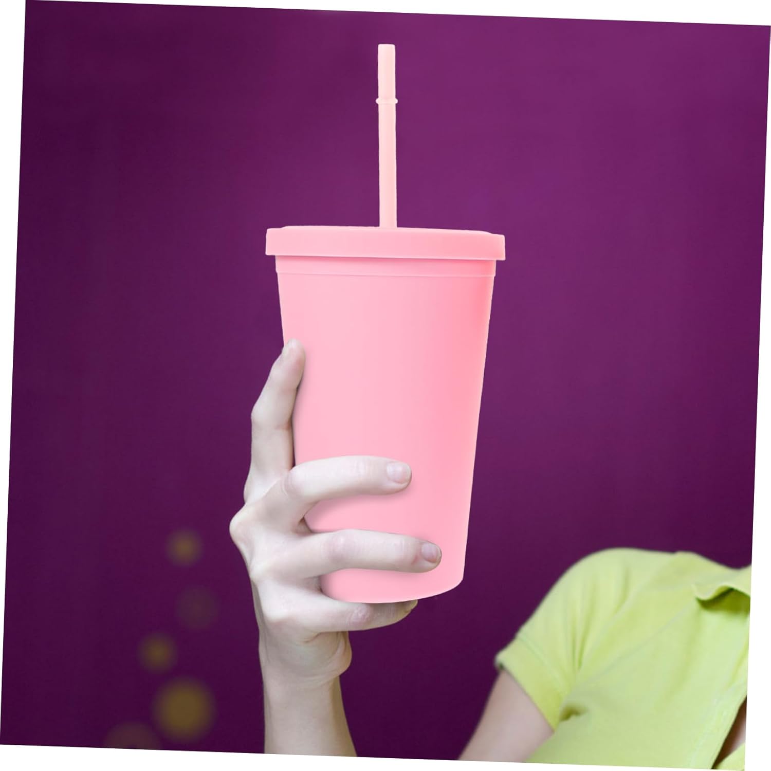 4Pcs Multi Function Decorative Milk and Juice Cups Cold Coffee Cups with Straws for Parties Offices and Daily Use