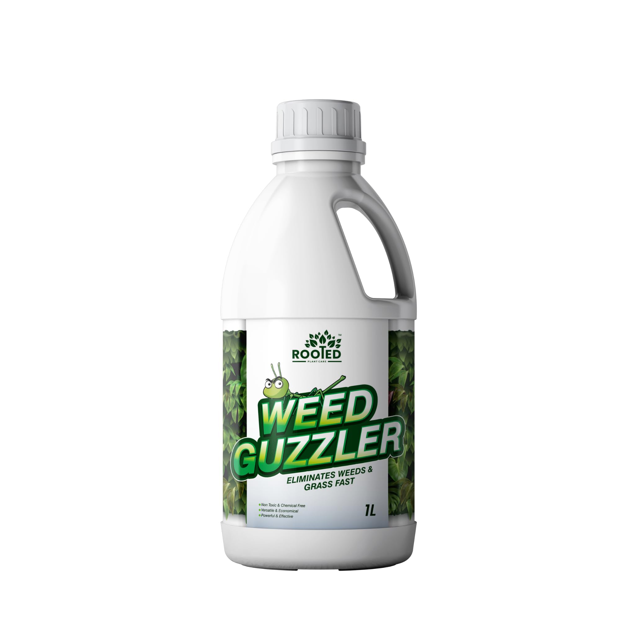 Rooted Weed Guzzler 1 Litre, Ready-To-Use, Weed & Unwanted Plant Killer, Remover & Preventer, Fast Acting, Visible results in 24 Hrs, Non-Toxic, Chemical-Free NON-SELECTIVE