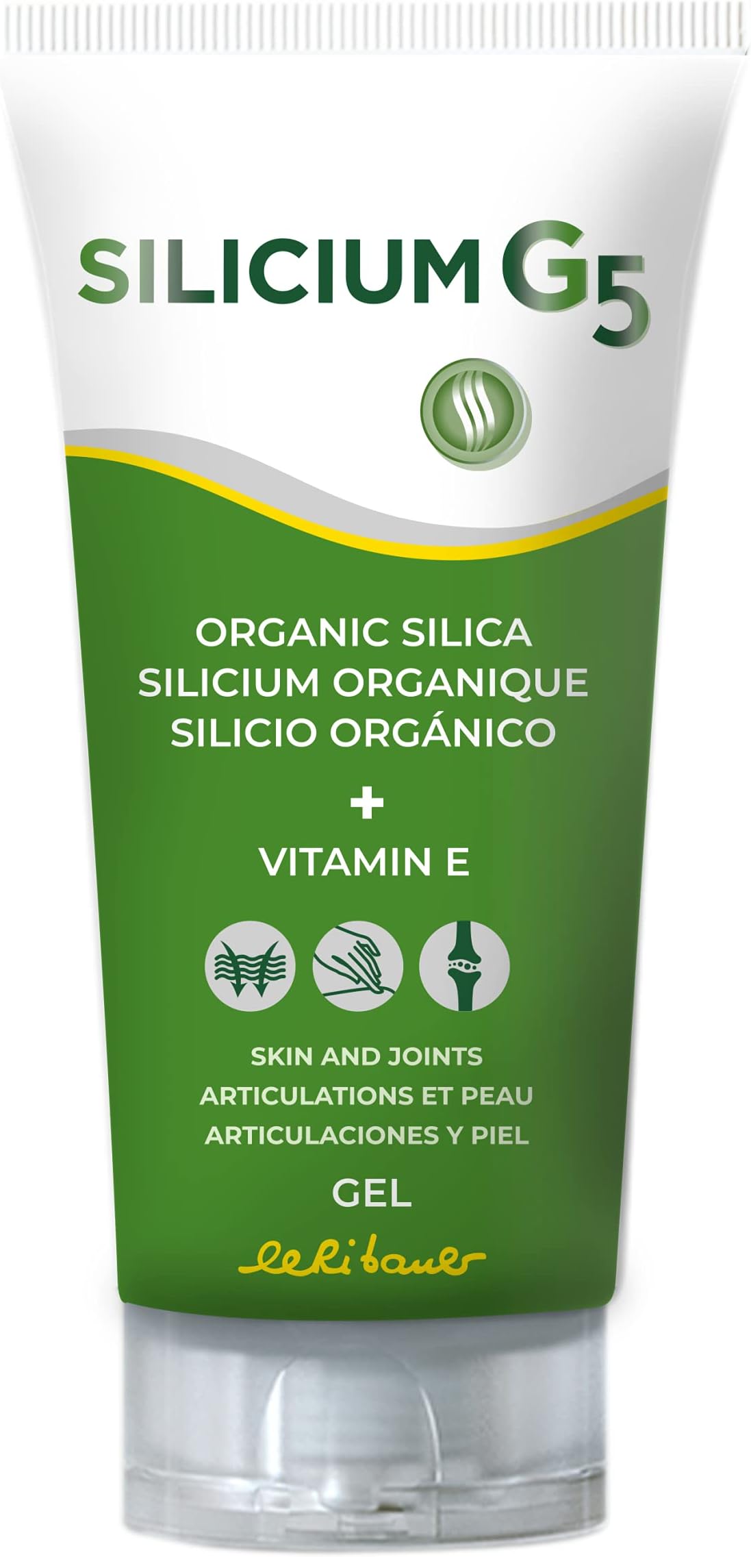 Silicium G5 Gel | Silica Gel with Vitamin E Collagen Booster| Pain Relief Gel for Joints Muscles and Bone Pain | Joint Care Supplements | Skin Regenerator. 150 Ml.
