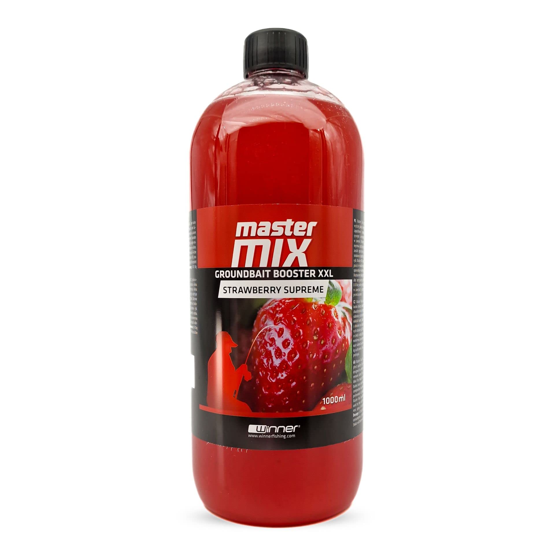 Tandem Baits Master Mix Groundbait Booster XXL Perfect Strawberry Attractant Bait Fishing Bait for Big Fish Fishing Accessories for Professionals & Hobby Anglers 1000ML