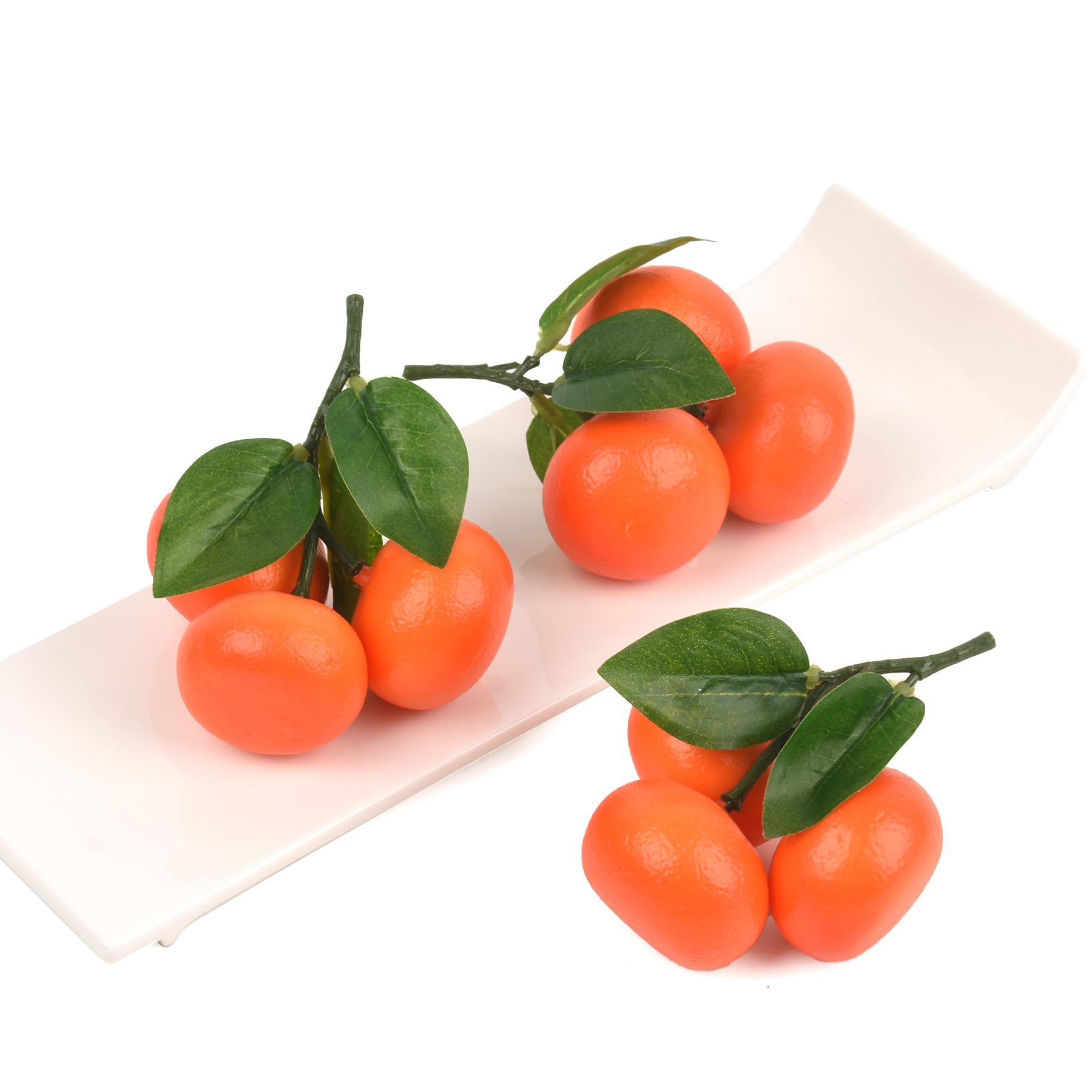 (3PCS) - Artificial Fruit Small Tangerine Orange Simulation Fake Lifelike for Home Party Kitchen Festival Decoration 3 pcs