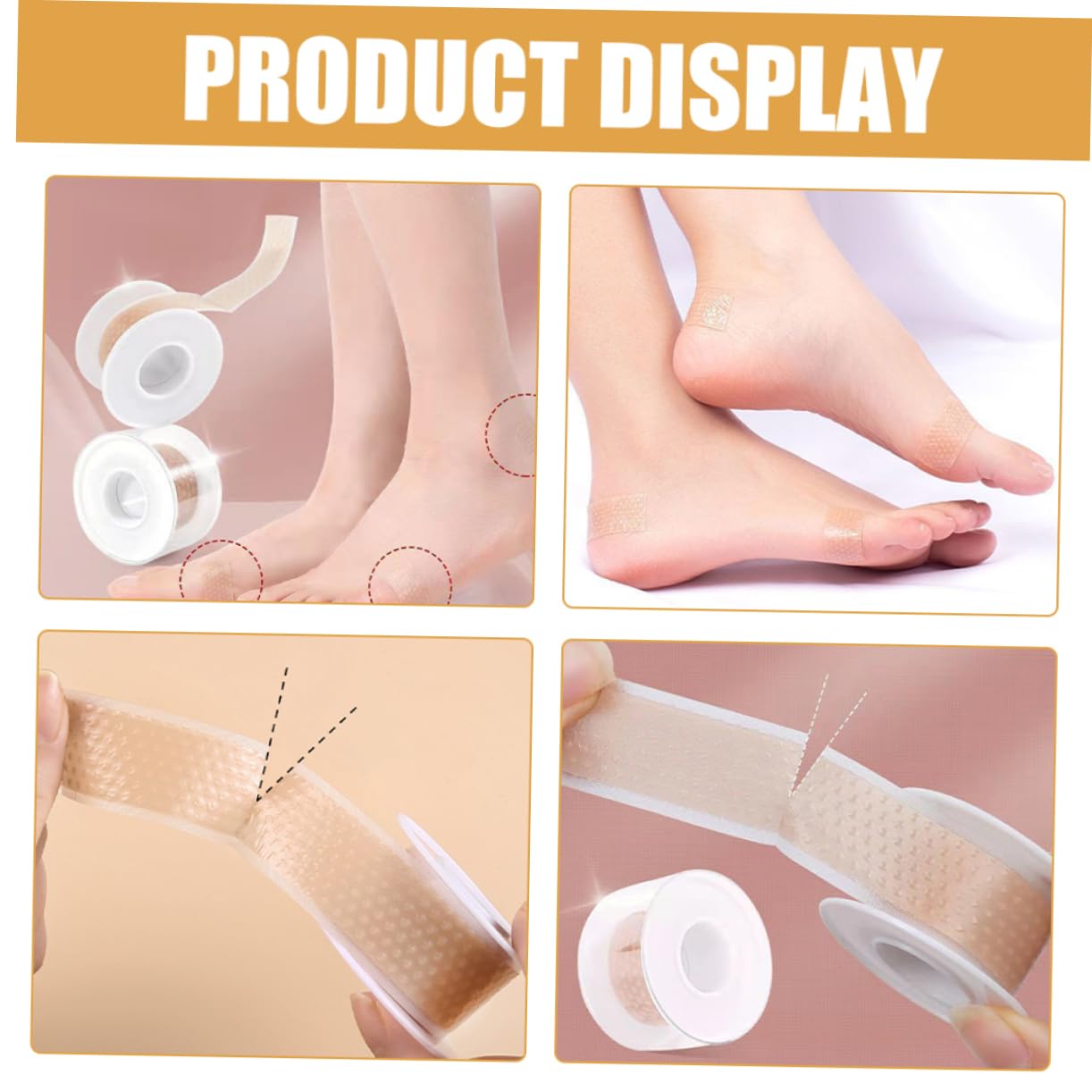 VALICLUD Point Shoes Zubehör 10 Rollen Unsichtbare Pfostenaufkleber Durchsichtiges Klebeband Fersenstiefel High Heels Narbenband Fußpolster Für Schuhe Fersenband Fersenaufkleber Fersenschutz Anti