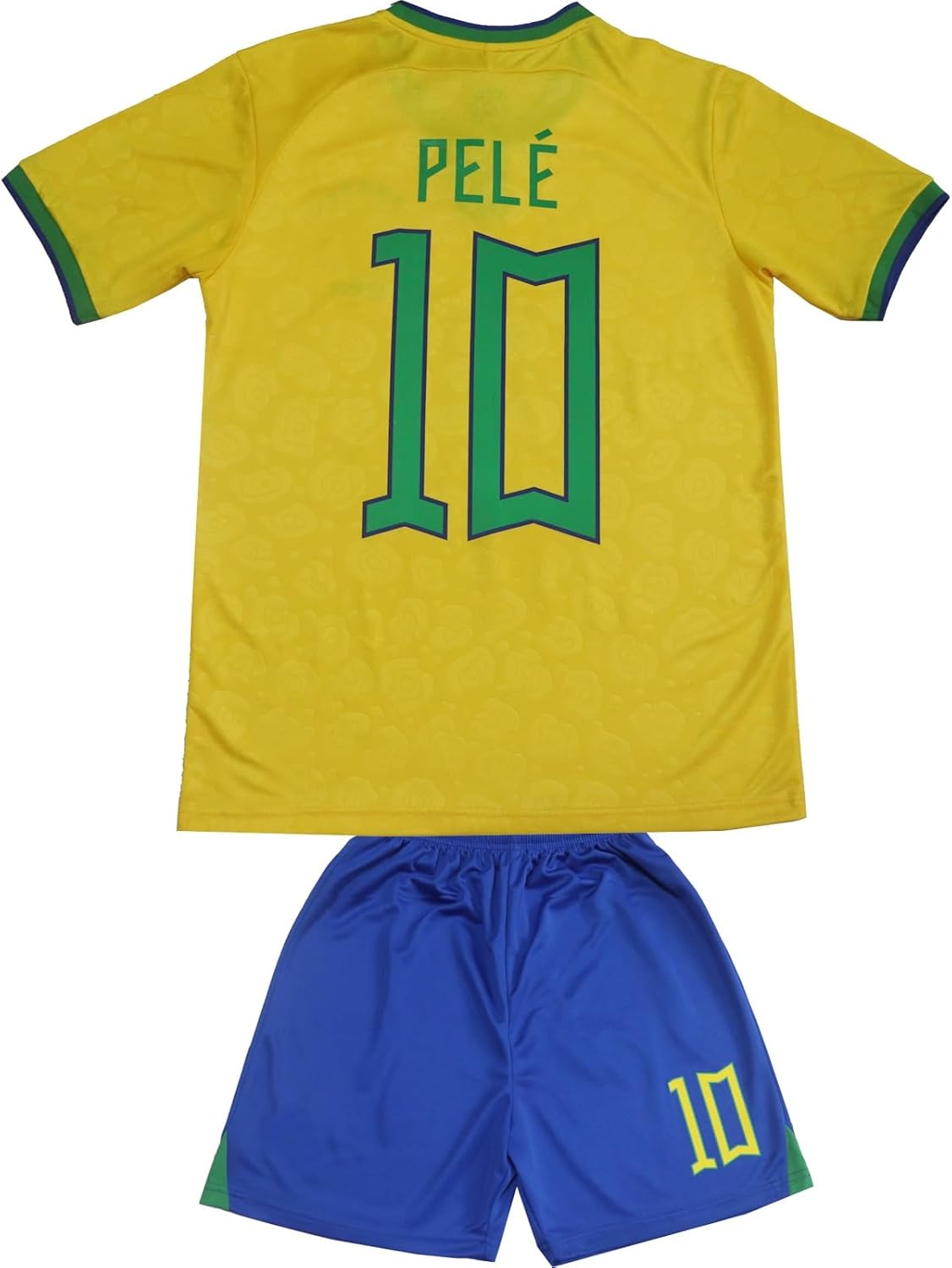 Vintage Brasil Home #10#9 Retro Football Soccer Kids Jersey Shorts Socks Set Youth Sizes - Image 2