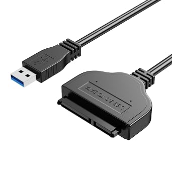 SATA to USB Cable USB 3.0 to 2.5 SATA III Hard Drive Adapter External Converter for 2.5 Inch SSD & HDD Data Transfer 5Gps