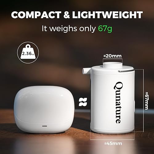 Miniatura 5 de Bomba de aire portátil para inflables, mini bomba eléctrica recargable de 4KPa, infla rápidamente para flotadores de piscina, anillos de natación,