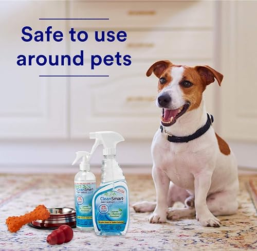 CleanSmart Daily Surface Cleaner and Pet-Safe Disinfectant, Kills 99.9% of Viruses, Bacteria, 23 ounce Bottle (Pack of 2)(23 Fl Oz (Pack of 2))