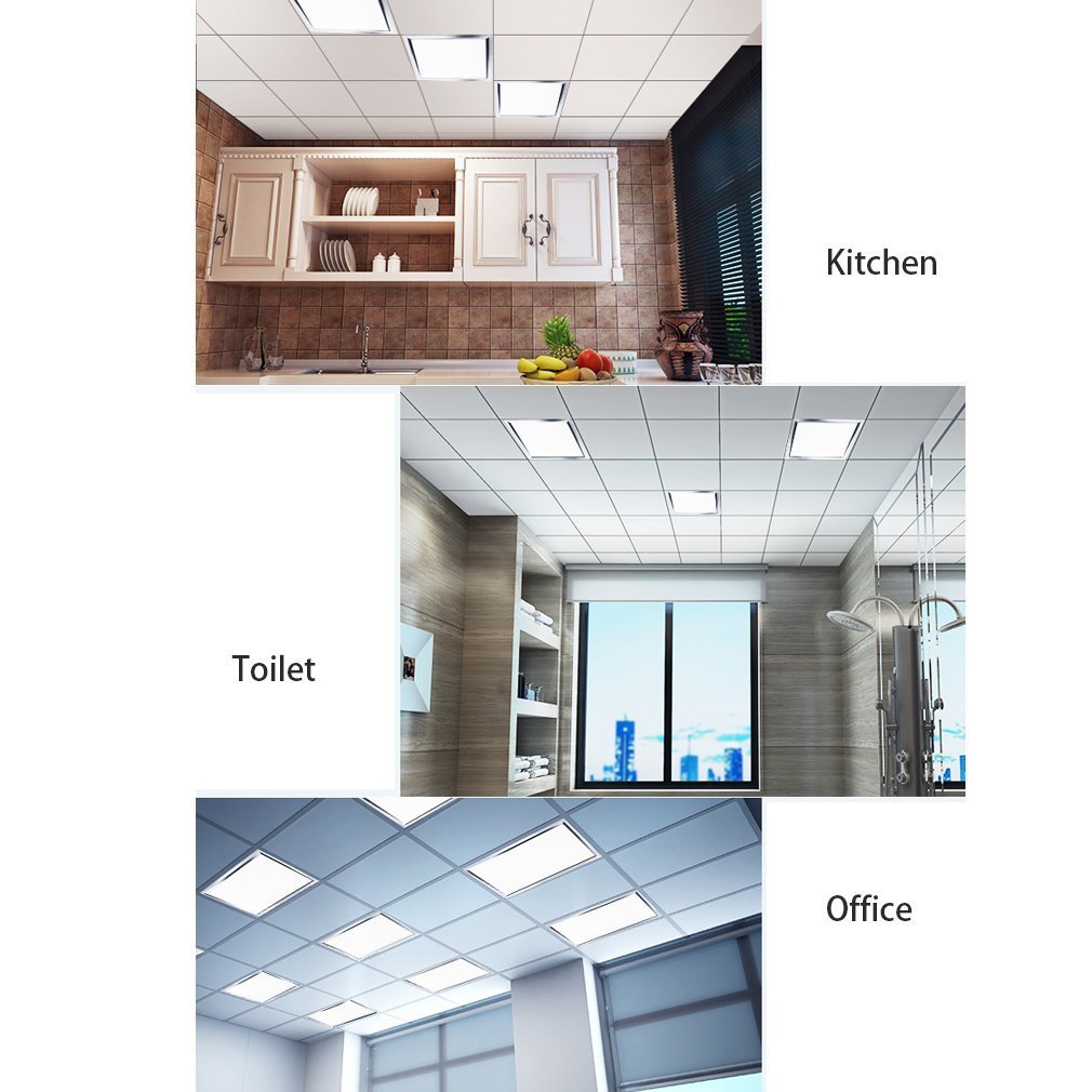 panneau LED slim Argent xfy-595h2 48 W 60 X 60 Neutre, 4500 K