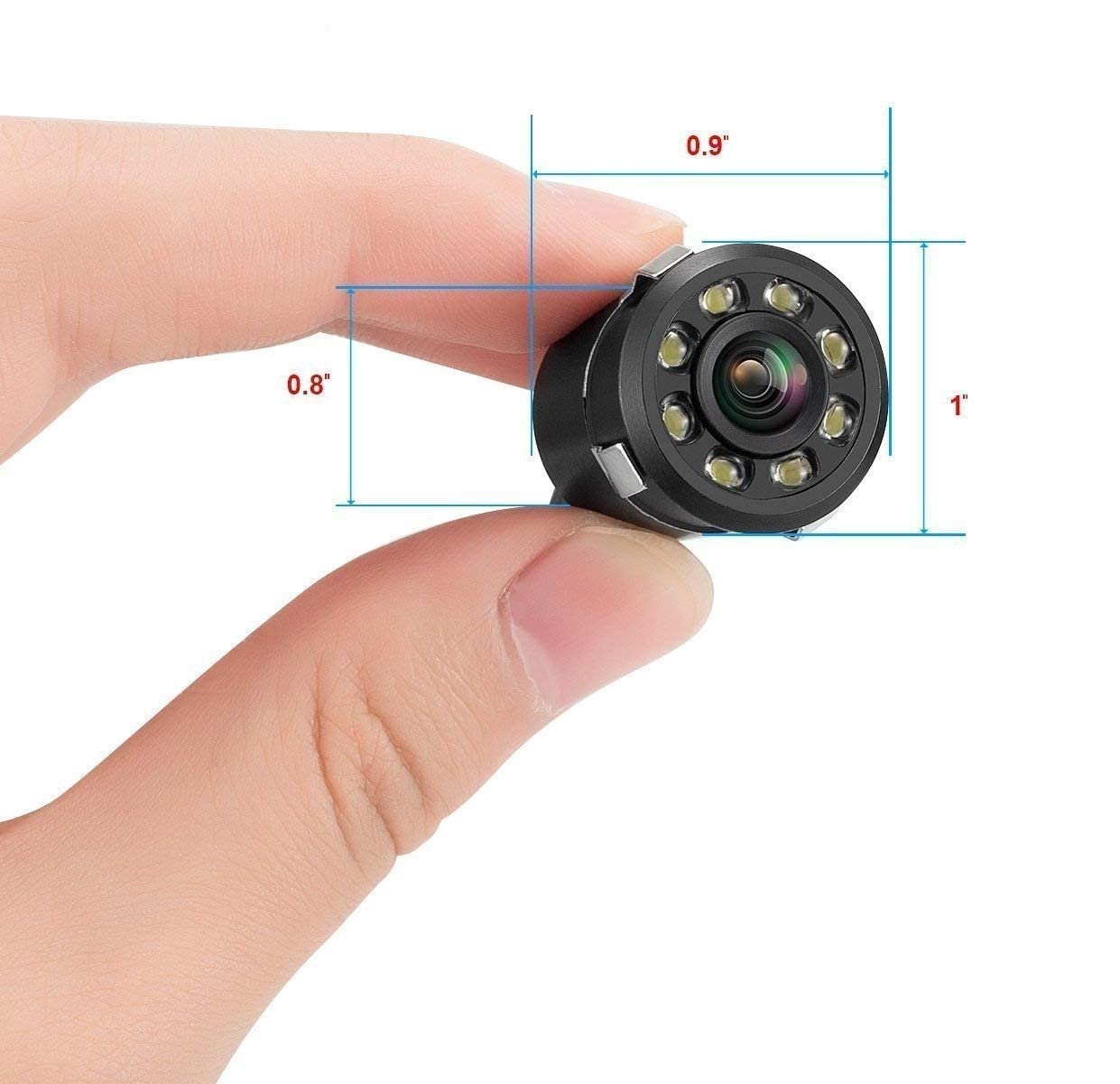 Auto Oprema (Award Winner at INDIA'S Rising Star 2024) Car Rear View Reverse Parking Camera with HD Night Vision 8 LED Waterproof 170 Degree Wide Angle, Black, Small Compatible with Honda Civic 2019, - Image 3 thumbnail
