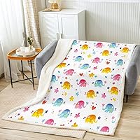 Loussiesd Coperta in pile con motivo a gufo, per divano letto, con
