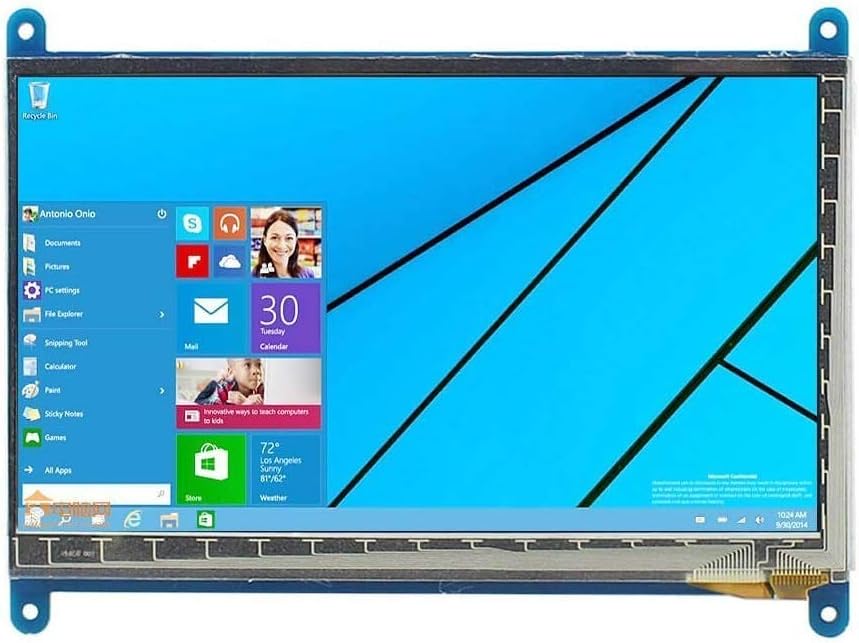 Raspberry Pi 7 Inch Capacitive Touch Screen LCD(C) HDMI Interface Display HDMI Display Monitor 7-inch 800x480 HD TFT LCD with Touch Screen for Raspberry Pi B+/2B / 3B/4B