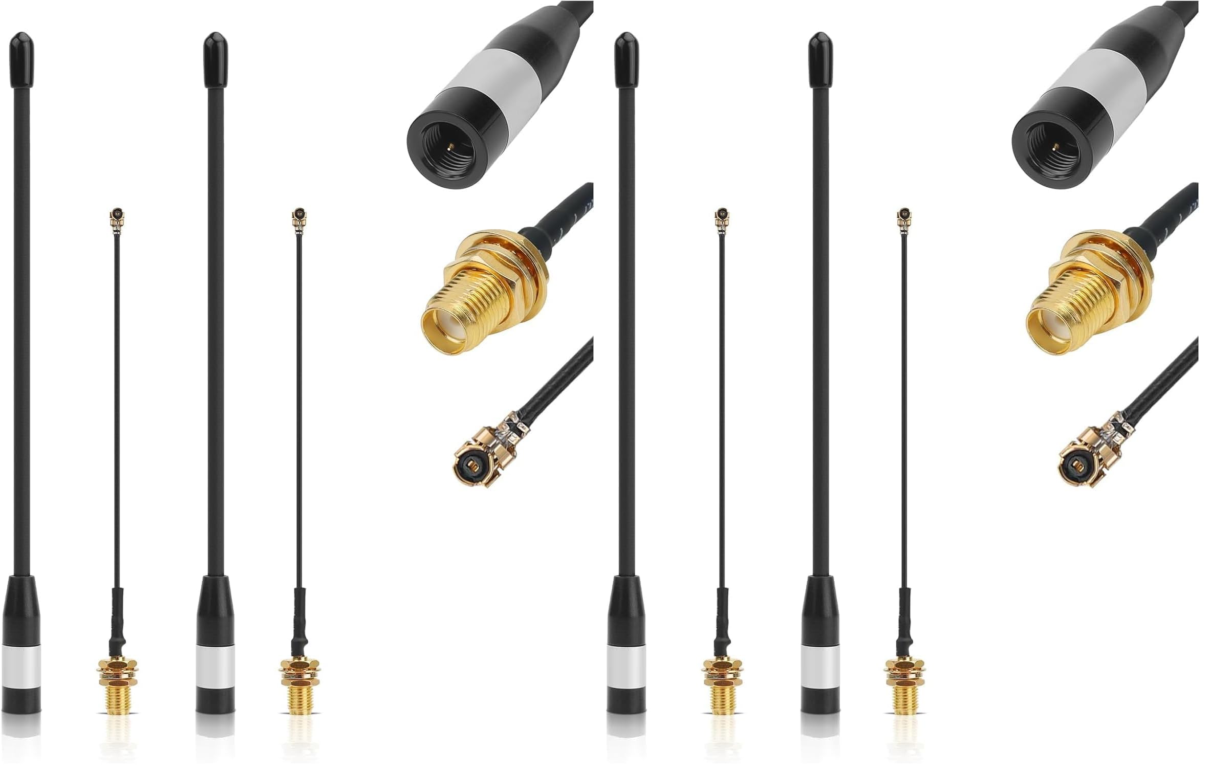 2 Pack 868-MHz Antenne, 10dBi Gain für Meshtastic LoRa Long Range Soft Whip-Antenne, 17 cm Omni SMA-Stecker, schwarz (Packung mit 2)