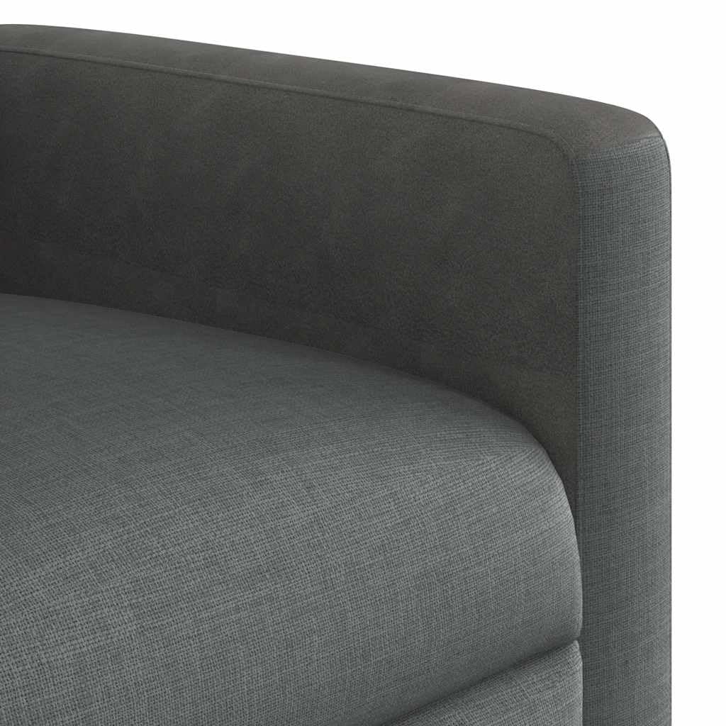 vidaXL Poltrona reclinabile massaggiante in tessuto grigio scuro